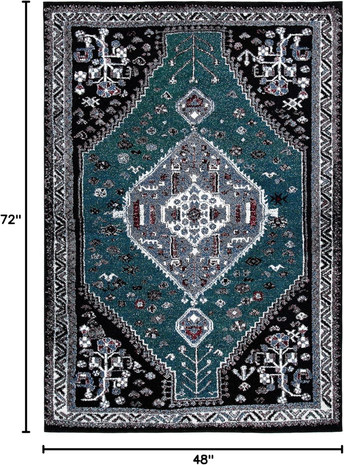 image:imageSAFAVIEH Area Rug 8x10 Vintage Hamadan Collection Large Blue amp Black Traditional Oriental Design NonShedding amp Easy Cleaning Ideal for Living Room Bedroom Office Dining Space VTH201MGreenBlack