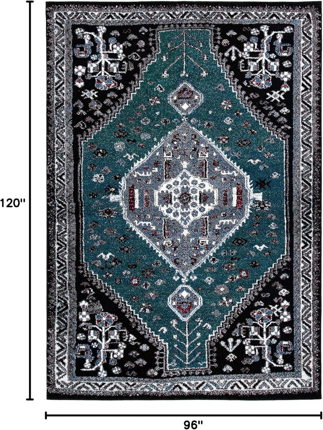 image:imageSAFAVIEH Area Rug 8x10 Vintage Hamadan Collection Large Blue amp Black Traditional Oriental Design NonShedding amp Easy Cleaning Ideal for Living Room Bedroom Office Dining Space VTH201MGreenBlack