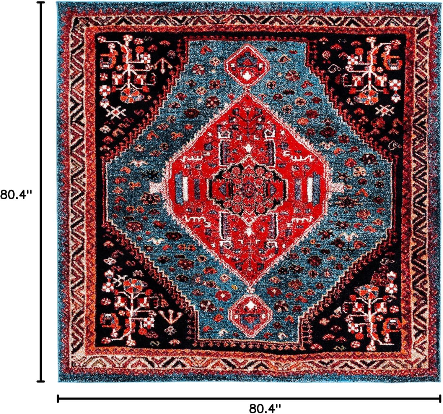 image:imageSAFAVIEH Area Rug 8x10 Vintage Hamadan Collection Large Blue amp Black Traditional Oriental Design NonShedding amp Easy Cleaning Ideal for Living Room Bedroom Office Dining Space VTH201MTurquoiseRed