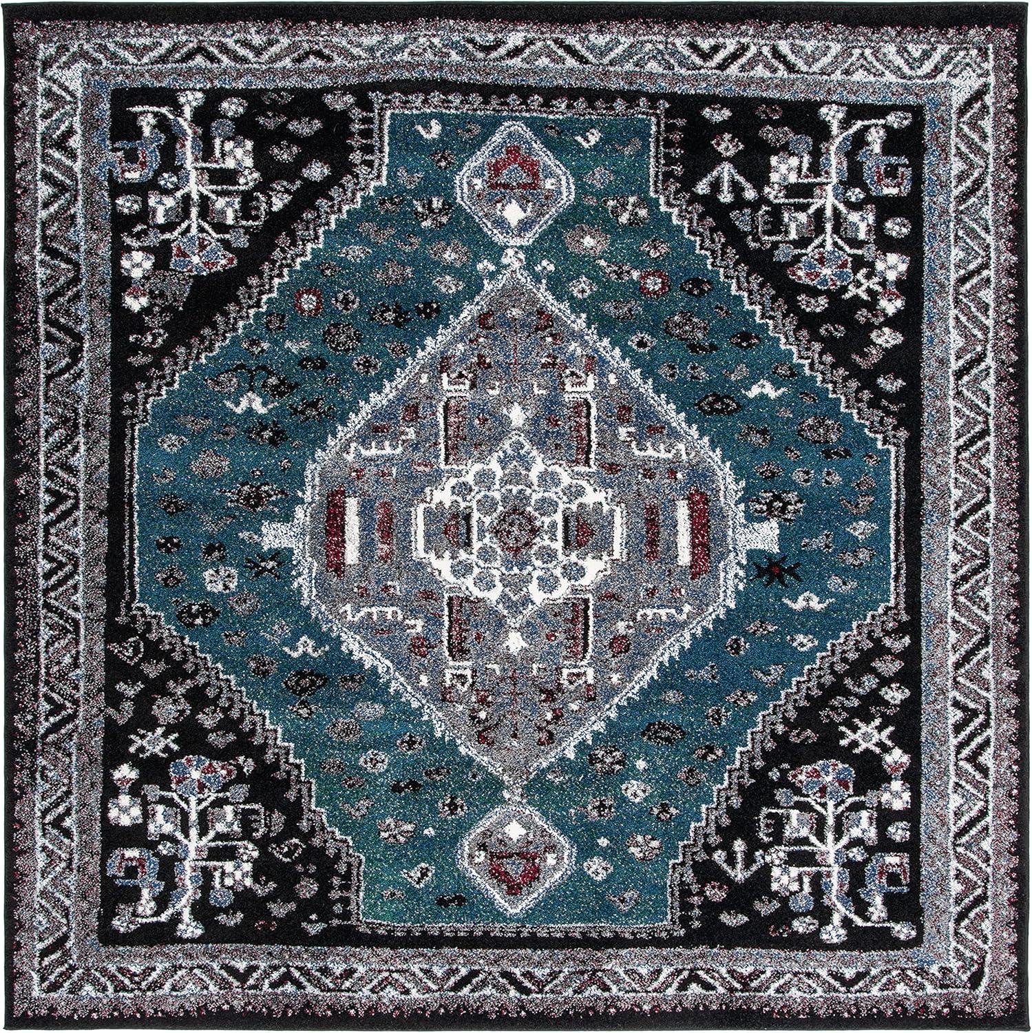 image:imageSAFAVIEH Area Rug 8x10 Vintage Hamadan Collection Large Blue amp Black Traditional Oriental Design NonShedding amp Easy Cleaning Ideal for Living Room Bedroom Office Dining Space VTH201MGreenBlack