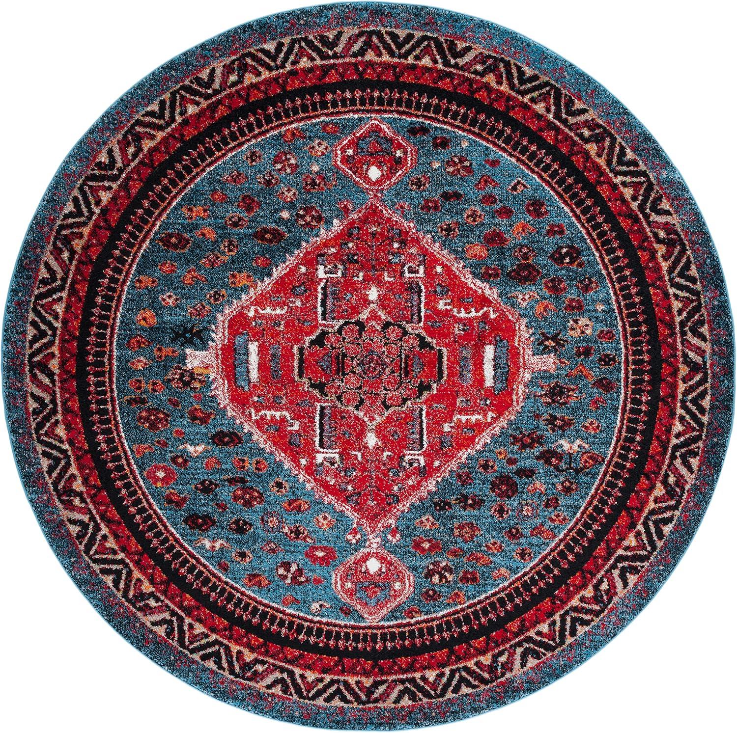 image:imageSAFAVIEH Area Rug 8x10 Vintage Hamadan Collection Large Blue amp Black Traditional Oriental Design NonShedding amp Easy Cleaning Ideal for Living Room Bedroom Office Dining Space VTH201MTurquoiseRed