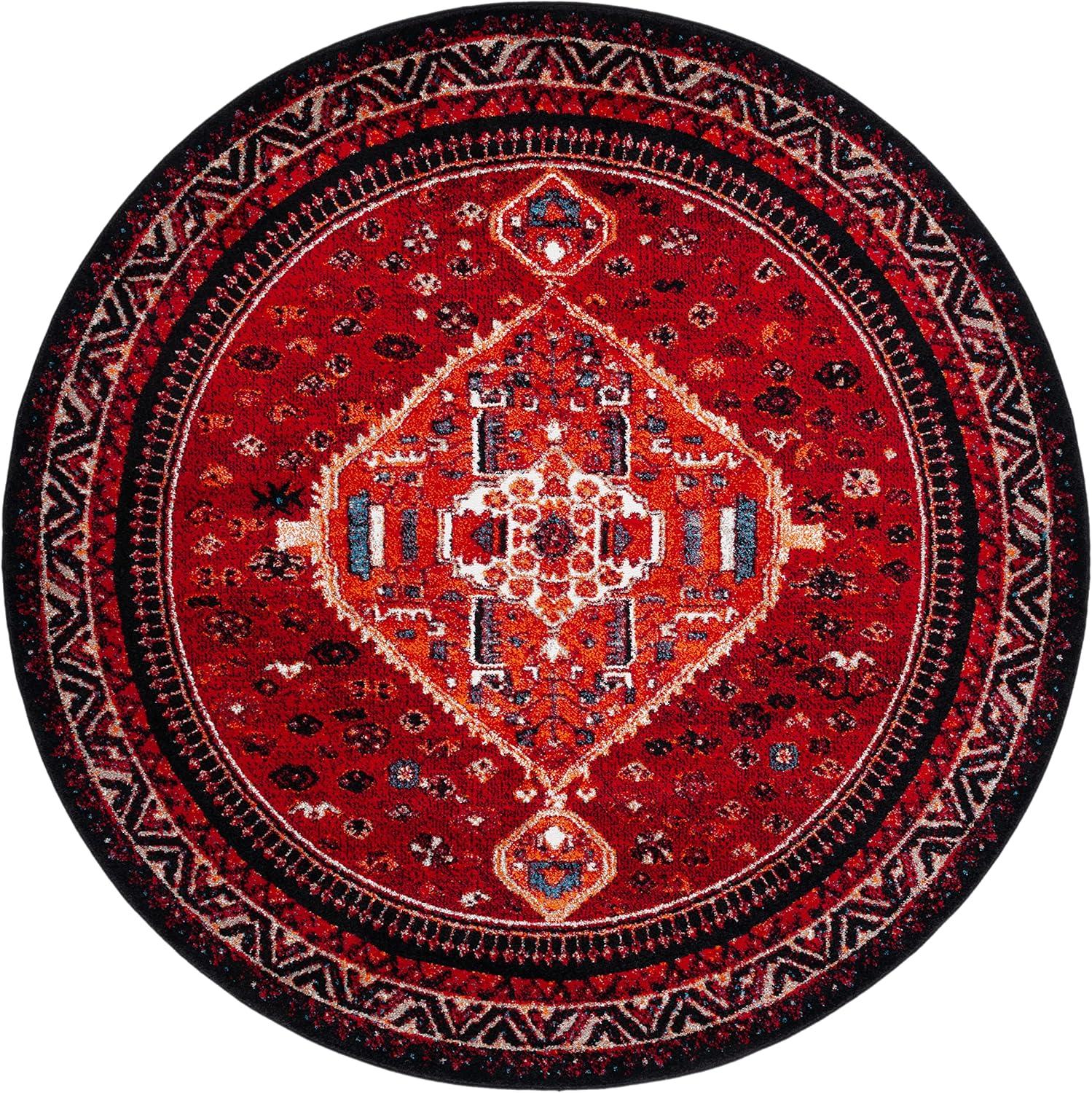 image:imageSAFAVIEH Area Rug 8x10 Vintage Hamadan Collection Large Blue amp Black Traditional Oriental Design NonShedding amp Easy Cleaning Ideal for Living Room Bedroom Office Dining Space VTH201MRed Black