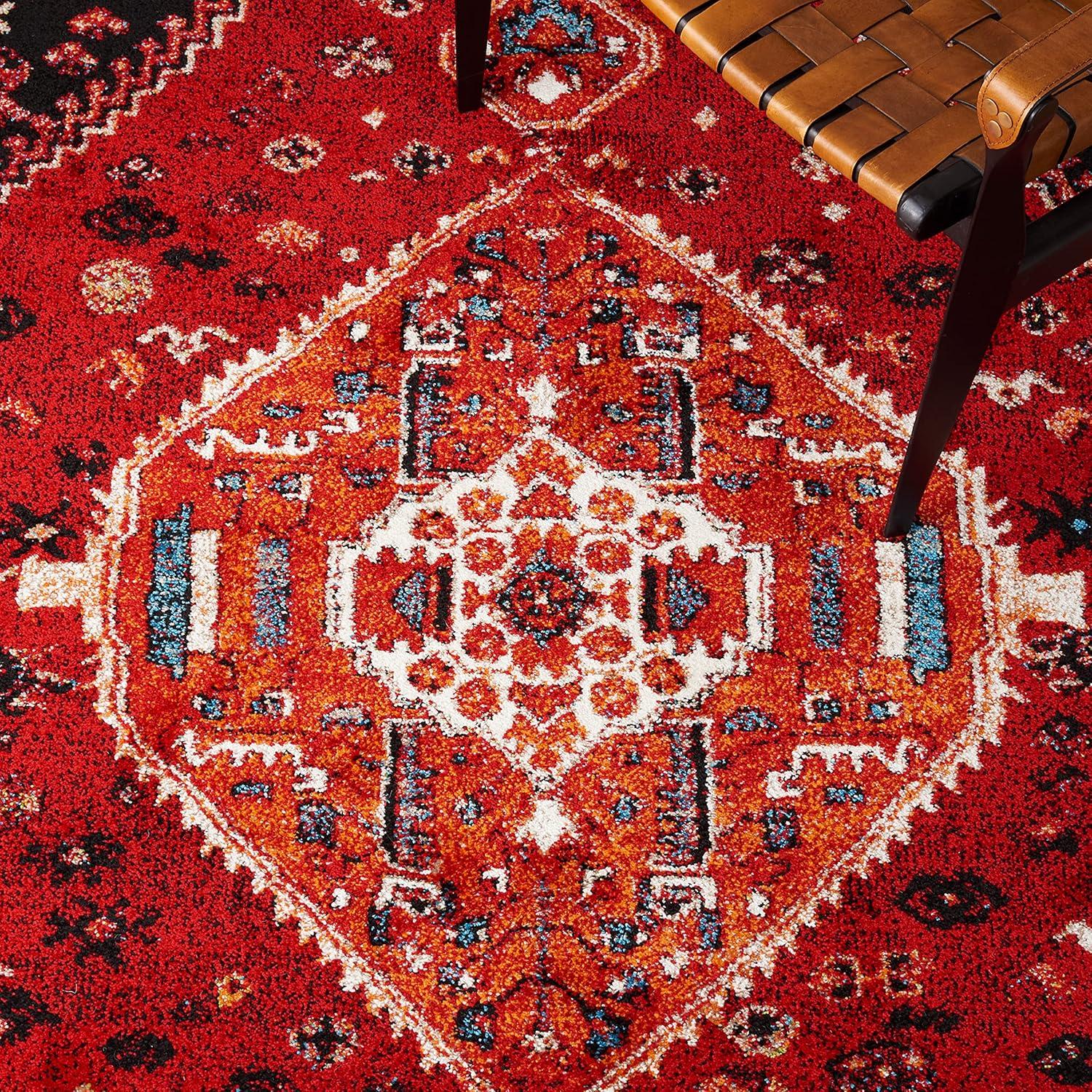 image:imageSAFAVIEH Area Rug 8x10 Vintage Hamadan Collection Large Blue amp Black Traditional Oriental Design NonShedding amp Easy Cleaning Ideal for Living Room Bedroom Office Dining Space VTH201MRed Black