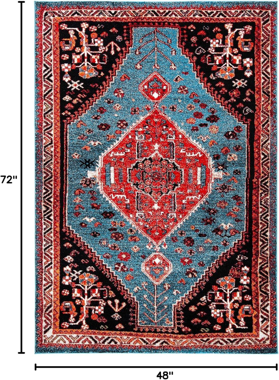 image:imageSAFAVIEH Area Rug 8x10 Vintage Hamadan Collection Large Blue amp Black Traditional Oriental Design NonShedding amp Easy Cleaning Ideal for Living Room Bedroom Office Dining Space VTH201MTurquoiseRed