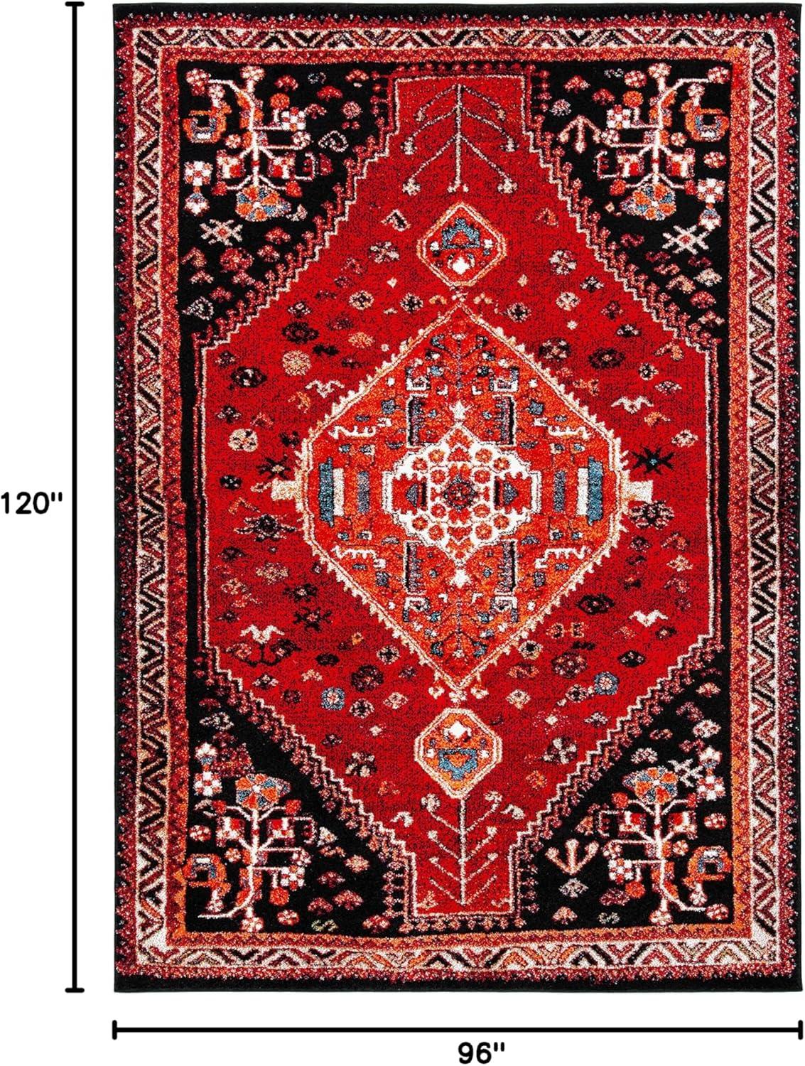 image:imageSAFAVIEH Area Rug 8x10 Vintage Hamadan Collection Large Blue amp Black Traditional Oriental Design NonShedding amp Easy Cleaning Ideal for Living Room Bedroom Office Dining Space VTH201MRed Black
