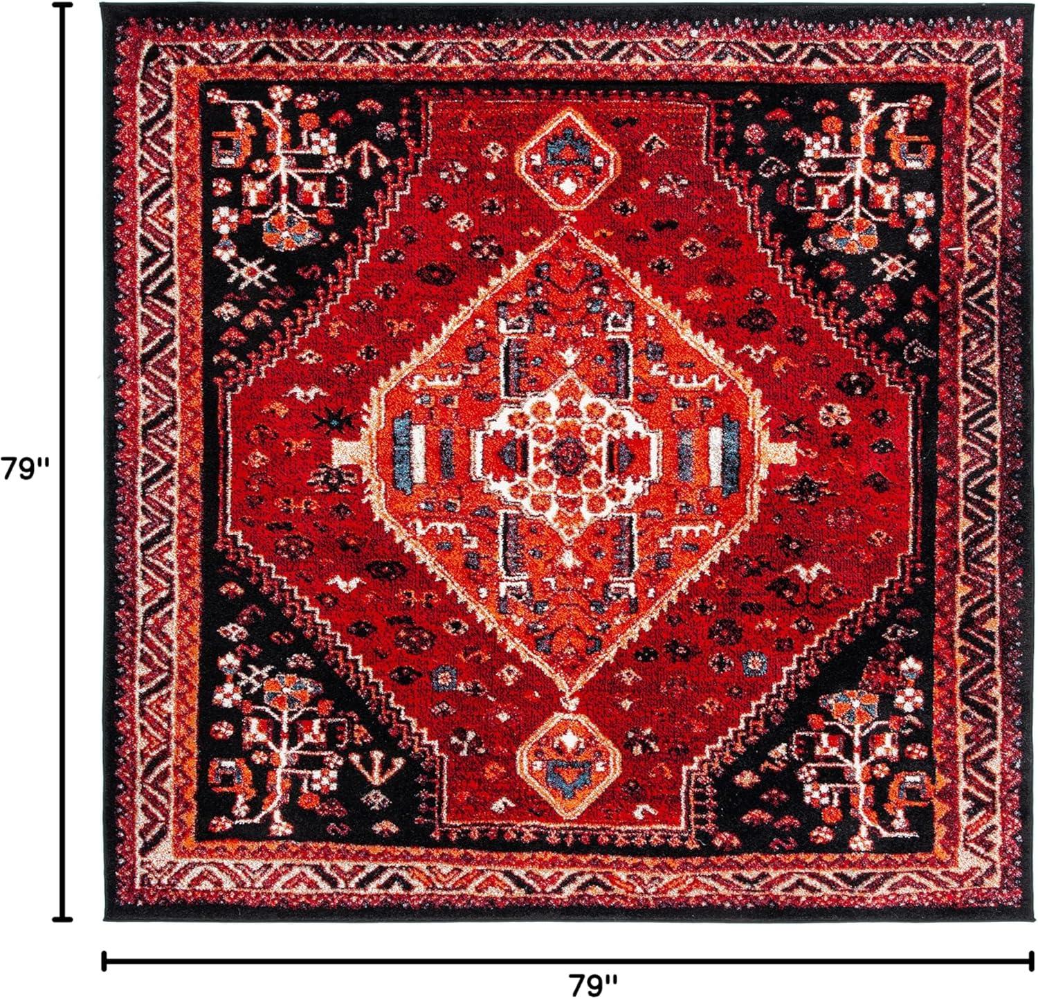 image:imageSAFAVIEH Area Rug 8x10 Vintage Hamadan Collection Large Blue amp Black Traditional Oriental Design NonShedding amp Easy Cleaning Ideal for Living Room Bedroom Office Dining Space VTH201MRed Black