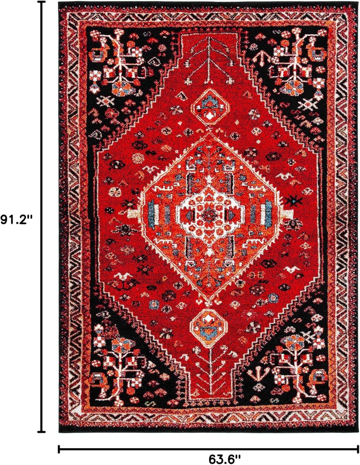 image:imageSAFAVIEH Area Rug 8x10 Vintage Hamadan Collection Large Blue amp Black Traditional Oriental Design NonShedding amp Easy Cleaning Ideal for Living Room Bedroom Office Dining Space VTH201MRed Black