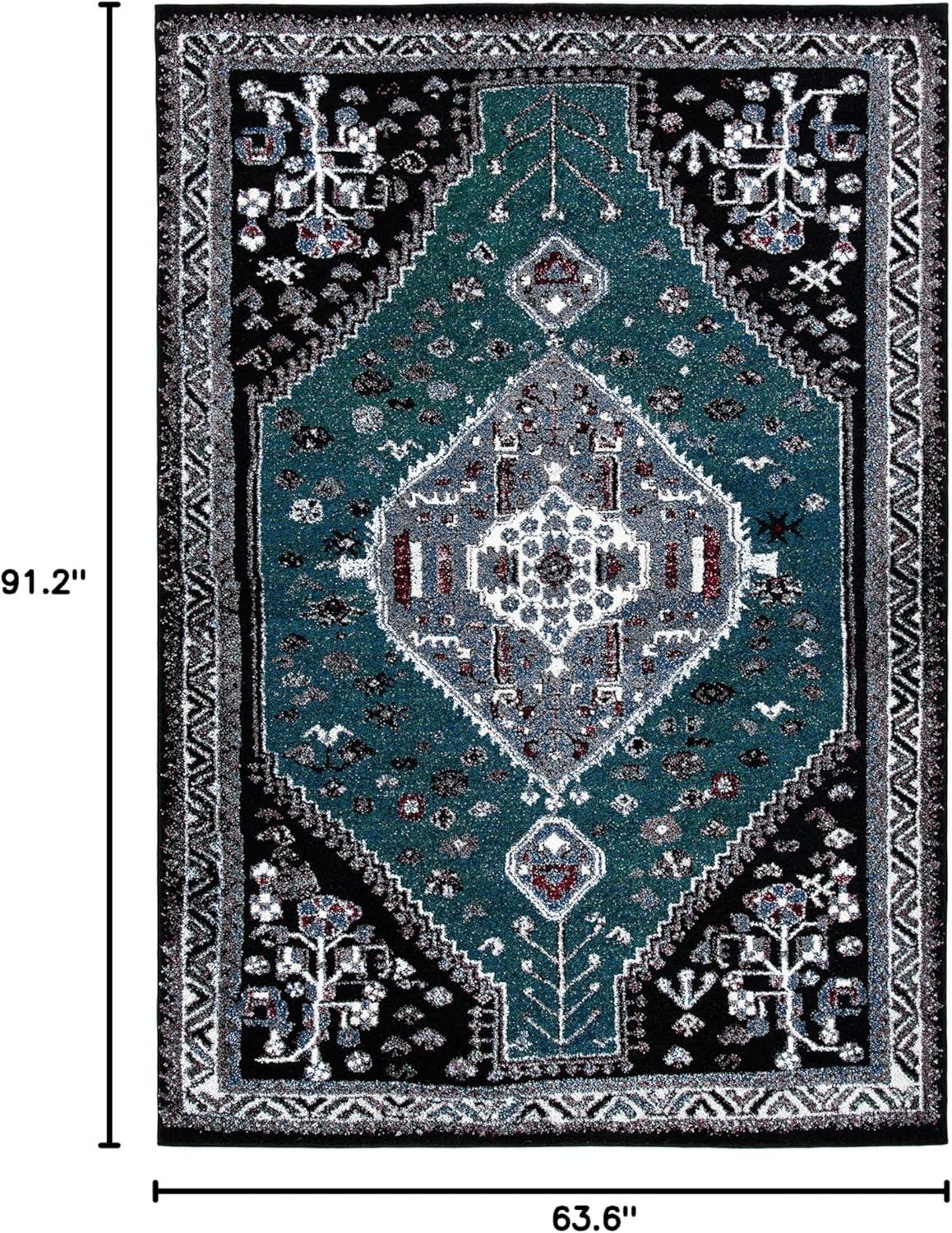 image:imageSAFAVIEH Area Rug 8x10 Vintage Hamadan Collection Large Blue amp Black Traditional Oriental Design NonShedding amp Easy Cleaning Ideal for Living Room Bedroom Office Dining Space VTH201MGreenBlack