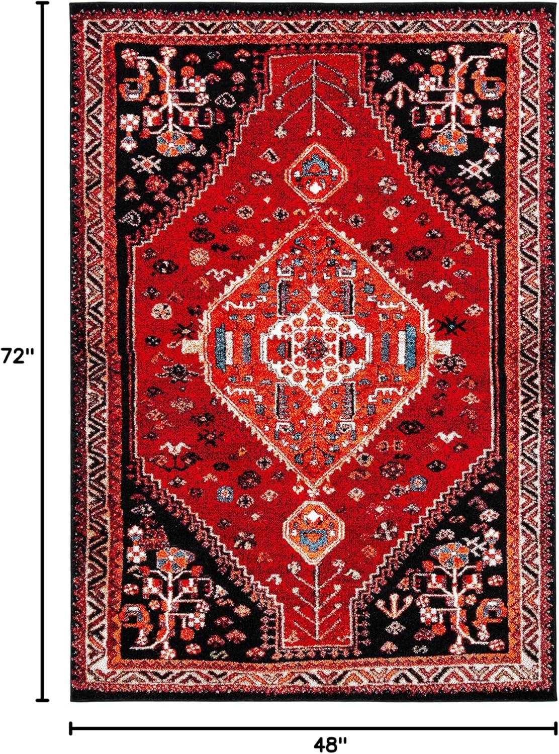 image:imageSAFAVIEH Area Rug 8x10 Vintage Hamadan Collection Large Blue amp Black Traditional Oriental Design NonShedding amp Easy Cleaning Ideal for Living Room Bedroom Office Dining Space VTH201MRed Black