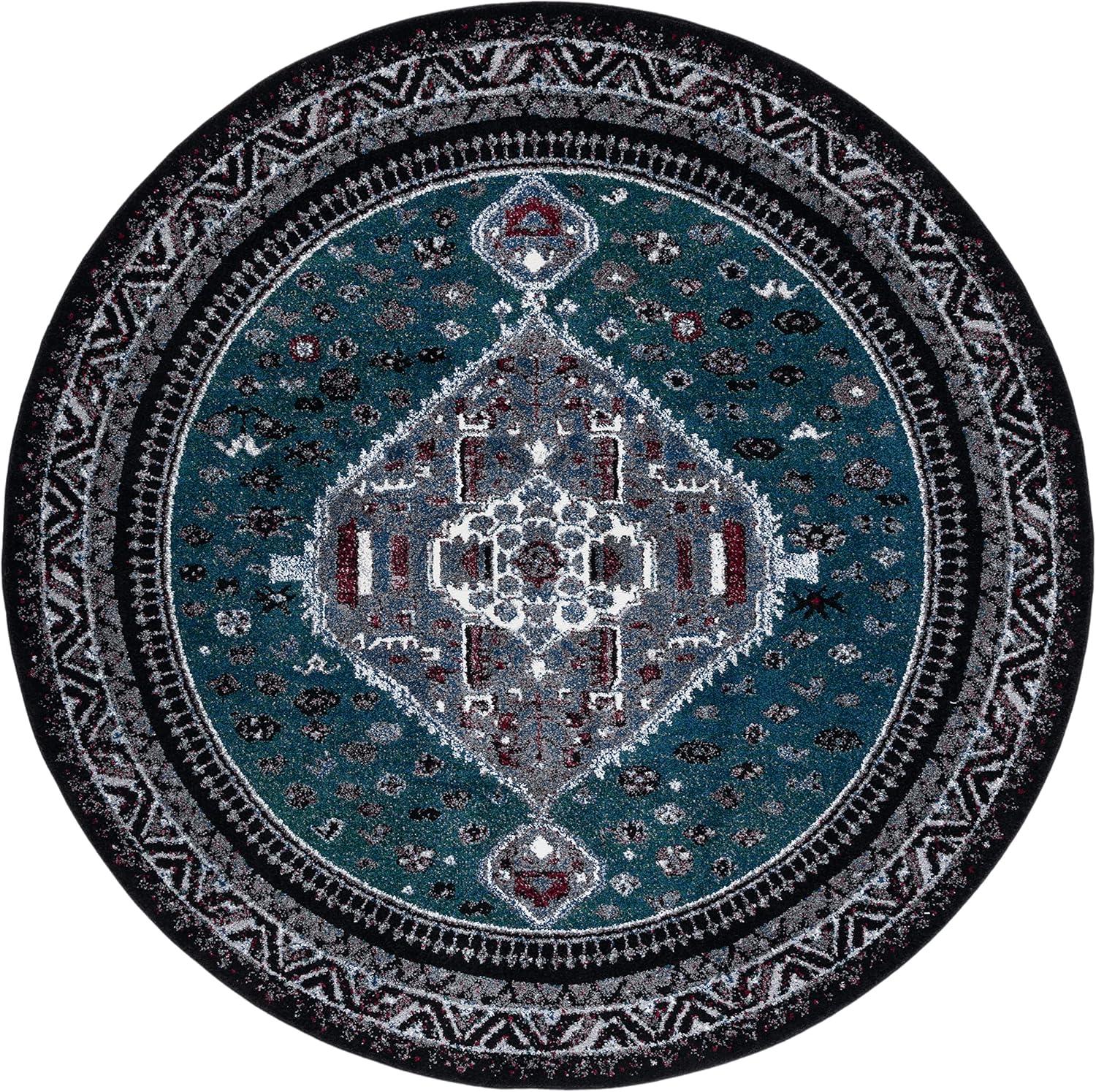 image:imageSAFAVIEH Area Rug 8x10 Vintage Hamadan Collection Large Blue amp Black Traditional Oriental Design NonShedding amp Easy Cleaning Ideal for Living Room Bedroom Office Dining Space VTH201MGreenBlack