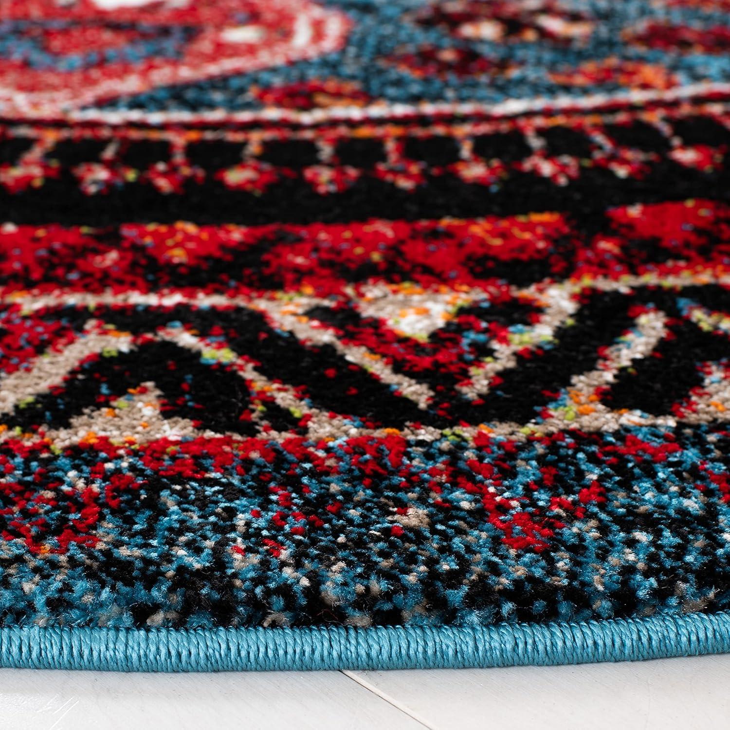 image:imageSAFAVIEH Area Rug 8x10 Vintage Hamadan Collection Large Blue amp Black Traditional Oriental Design NonShedding amp Easy Cleaning Ideal for Living Room Bedroom Office Dining Space VTH201MTurquoiseRed