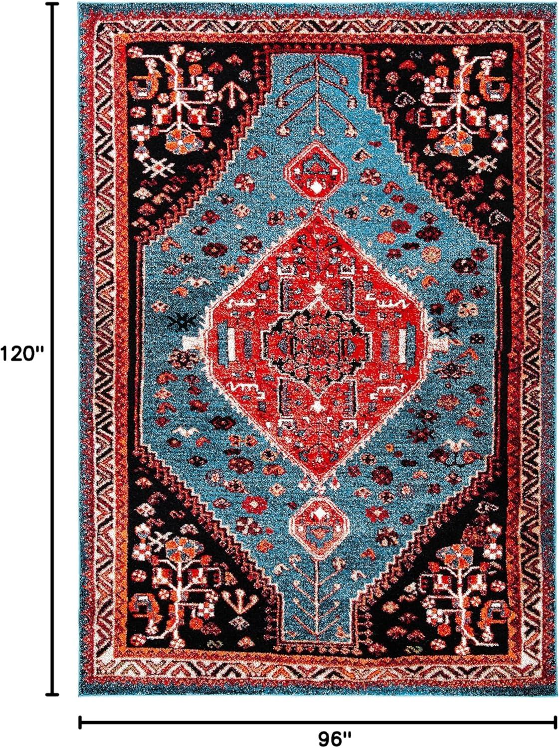 image:imageSAFAVIEH Area Rug 8x10 Vintage Hamadan Collection Large Blue amp Black Traditional Oriental Design NonShedding amp Easy Cleaning Ideal for Living Room Bedroom Office Dining Space VTH201MTurquoiseRed