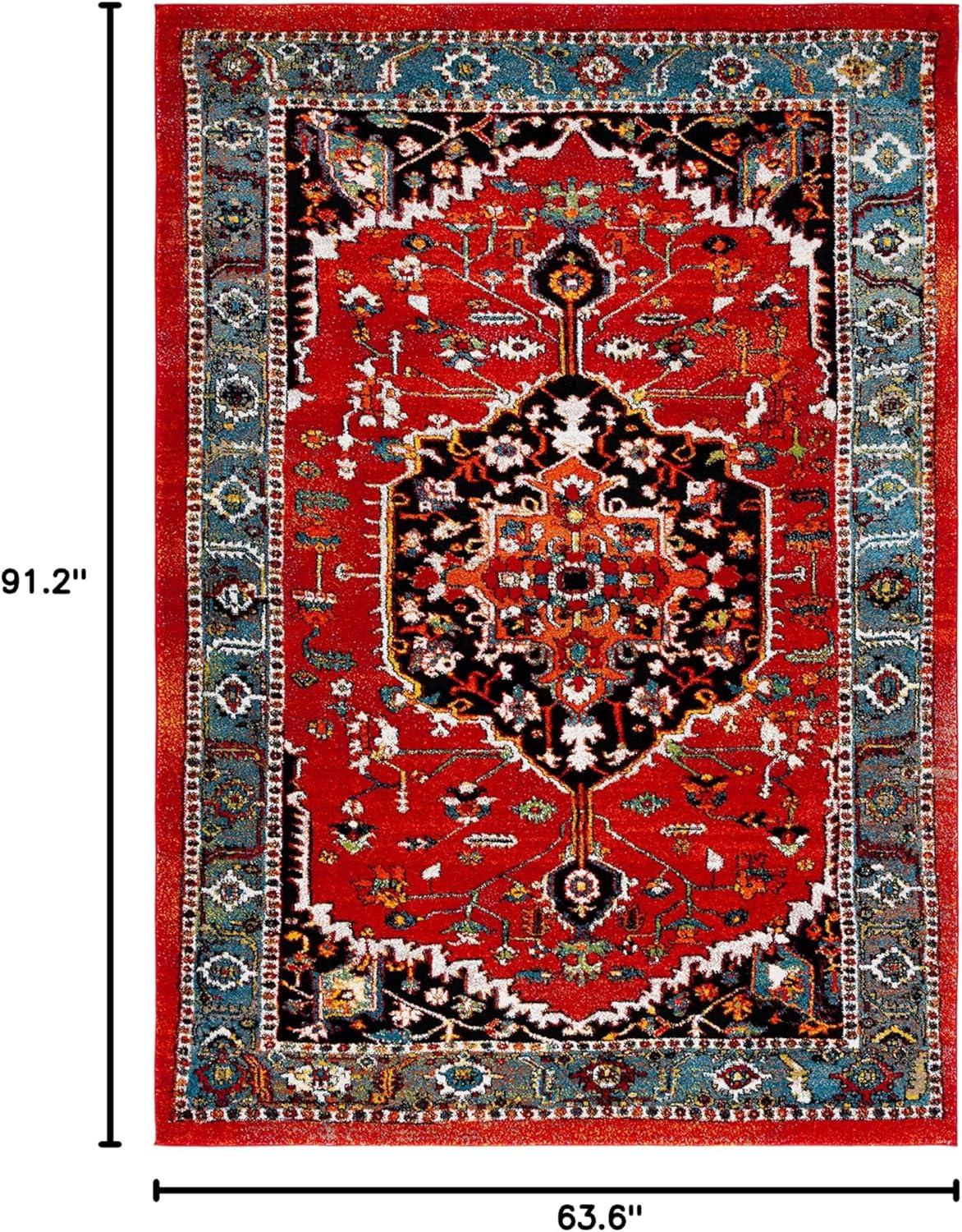 image:imageSAFAVIEH Area Rug 8x10 Vintage Hamadan Collection Large Blue amp Red Traditional Oriental Medallion Design NonShedding amp Easy Cleaning Ideal for Living Room Bedroom Dining Space VTH266MRedBlue