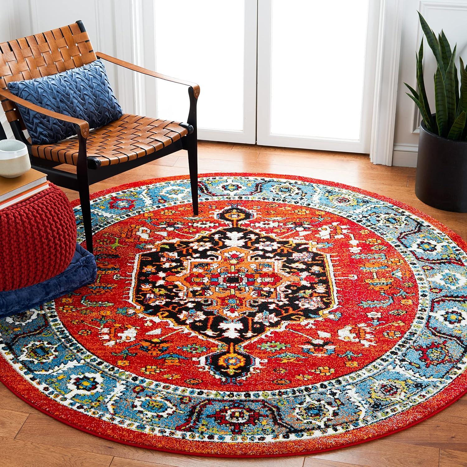 image:imageSAFAVIEH Area Rug 8x10 Vintage Hamadan Collection Large Blue amp Red Traditional Oriental Medallion Design NonShedding amp Easy Cleaning Ideal for Living Room Bedroom Dining Space VTH266MRedBlue