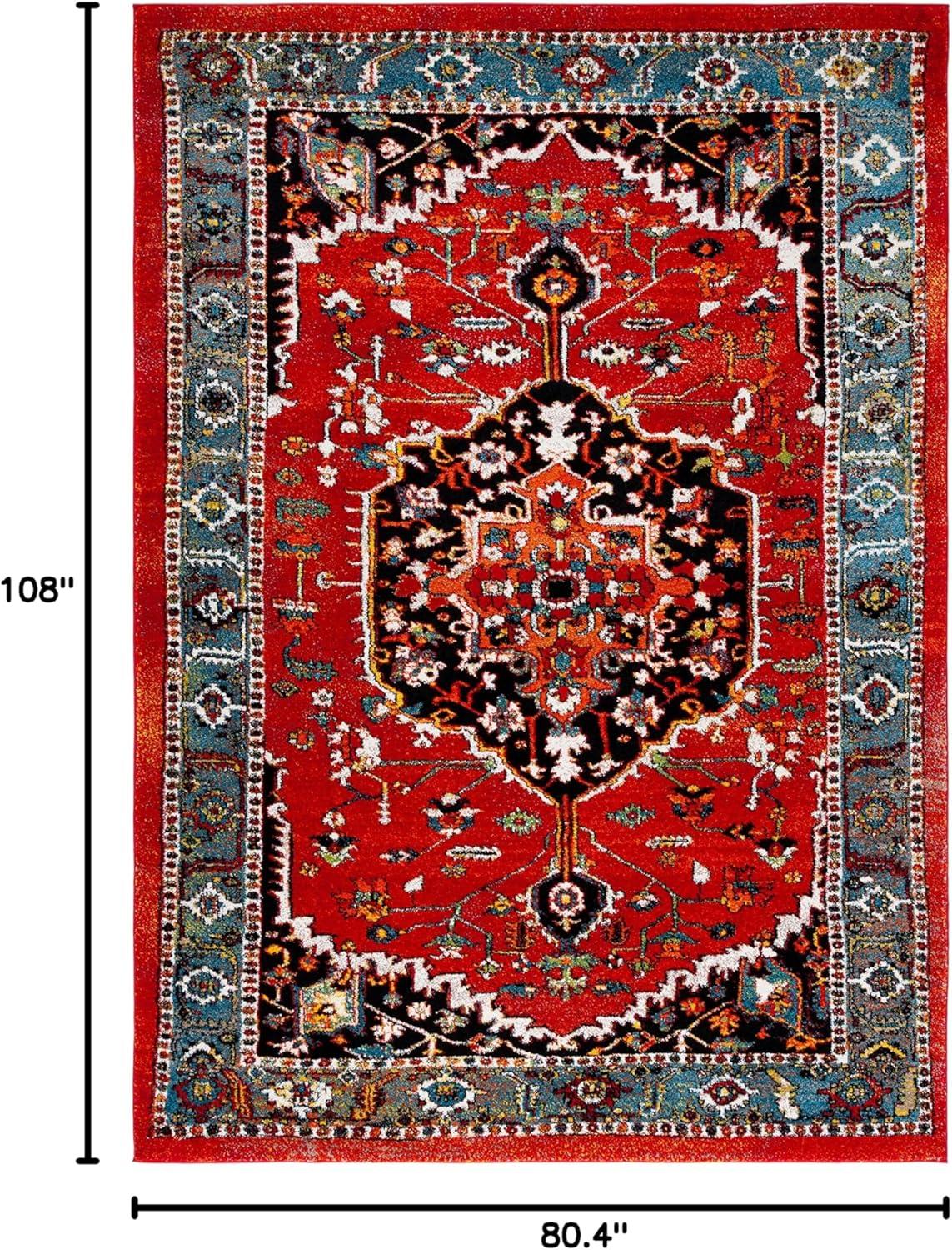 image:imageSAFAVIEH Area Rug 8x10 Vintage Hamadan Collection Large Blue amp Red Traditional Oriental Medallion Design NonShedding amp Easy Cleaning Ideal for Living Room Bedroom Dining Space VTH266MRedBlue