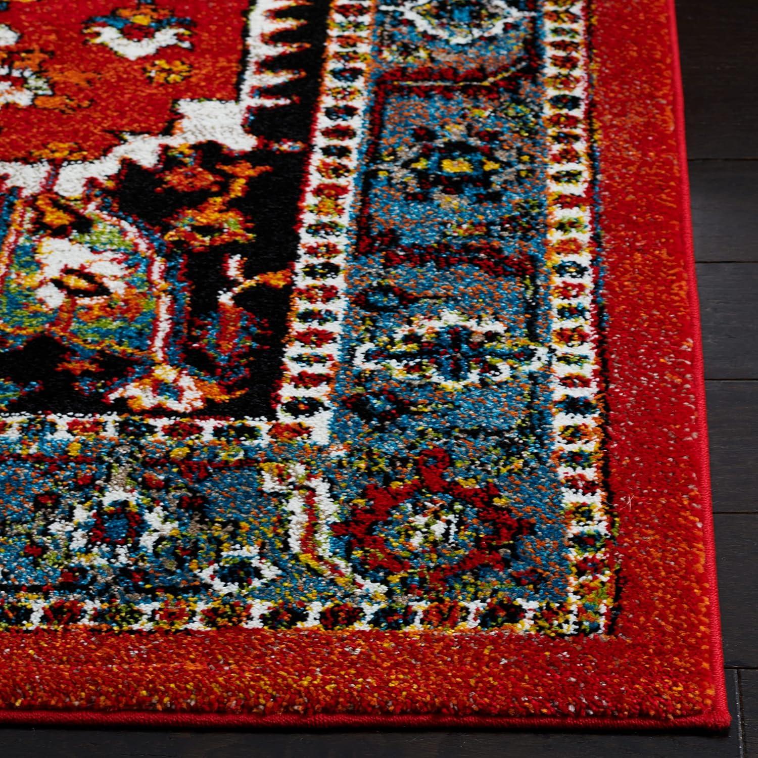 image:imageSAFAVIEH Area Rug 8x10 Vintage Hamadan Collection Large Blue amp Red Traditional Oriental Medallion Design NonShedding amp Easy Cleaning Ideal for Living Room Bedroom Dining Space VTH266MRedBlue