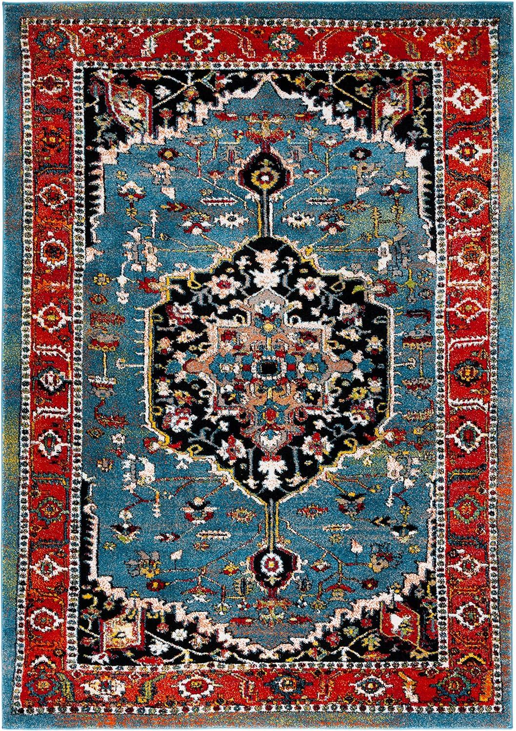 image:imageSAFAVIEH Area Rug 8x10 Vintage Hamadan Collection Large Blue amp Red Traditional Oriental Medallion Design NonShedding amp Easy Cleaning Ideal for Living Room Bedroom Dining Space VTH266MBlueRed