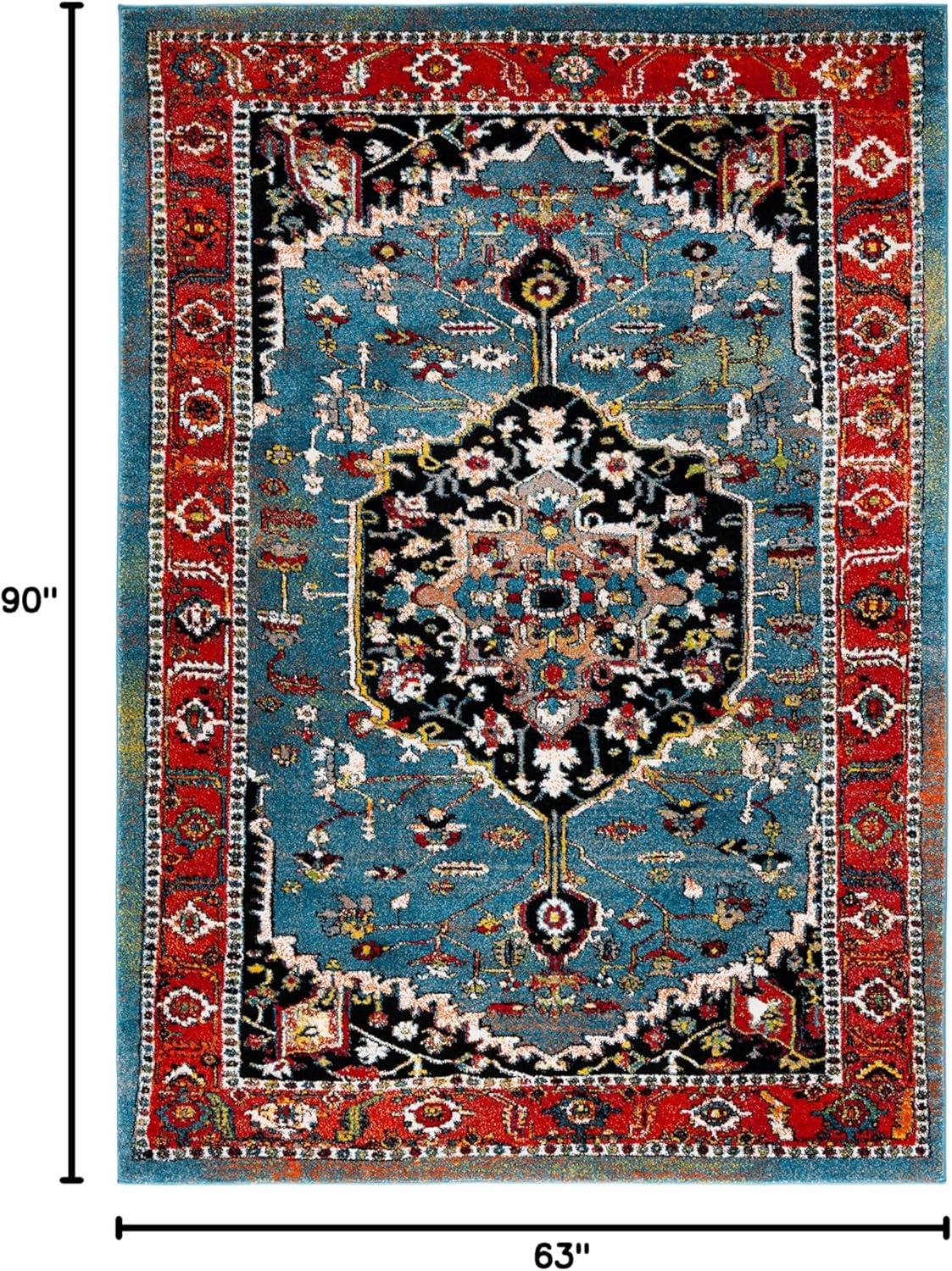 image:imageSAFAVIEH Area Rug 8x10 Vintage Hamadan Collection Large Blue amp Red Traditional Oriental Medallion Design NonShedding amp Easy Cleaning Ideal for Living Room Bedroom Dining Space VTH266MBlueRed