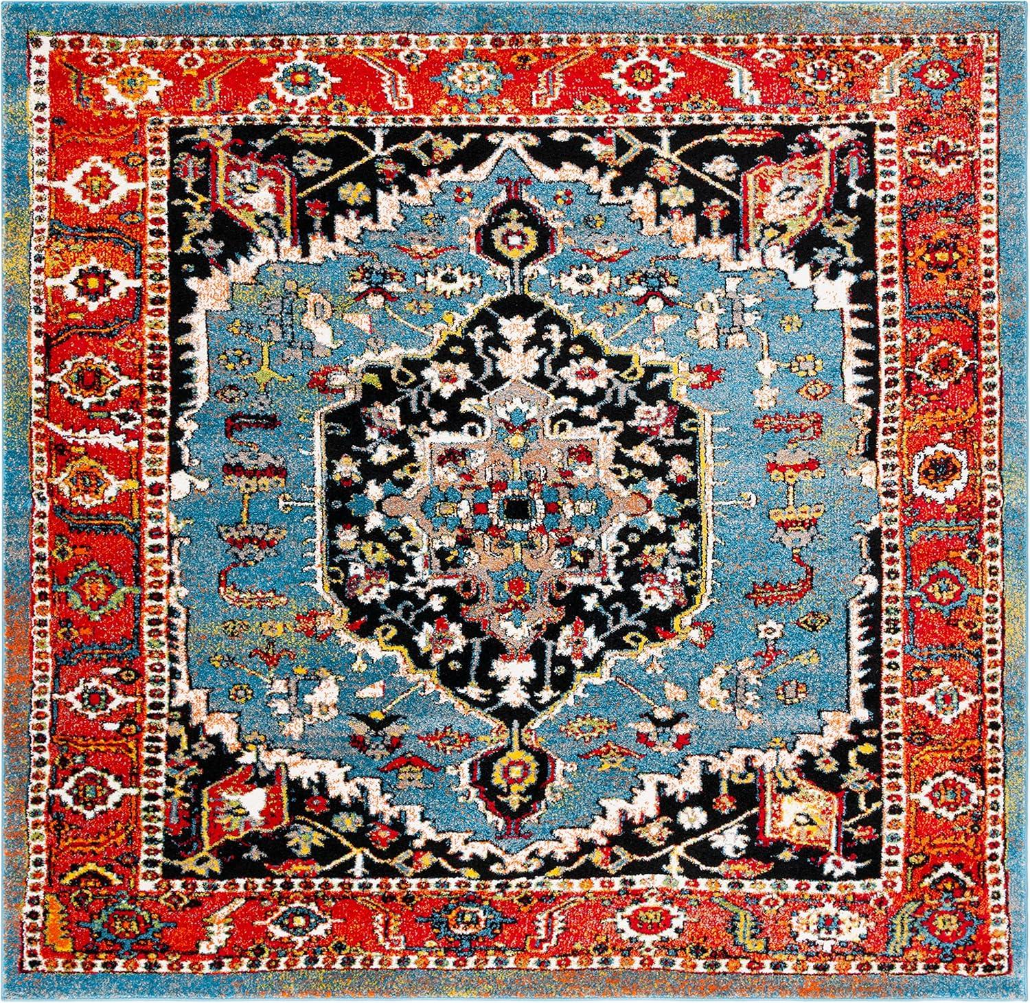 image:imageSAFAVIEH Area Rug 8x10 Vintage Hamadan Collection Large Blue amp Red Traditional Oriental Medallion Design NonShedding amp Easy Cleaning Ideal for Living Room Bedroom Dining Space VTH266MBlueRed
