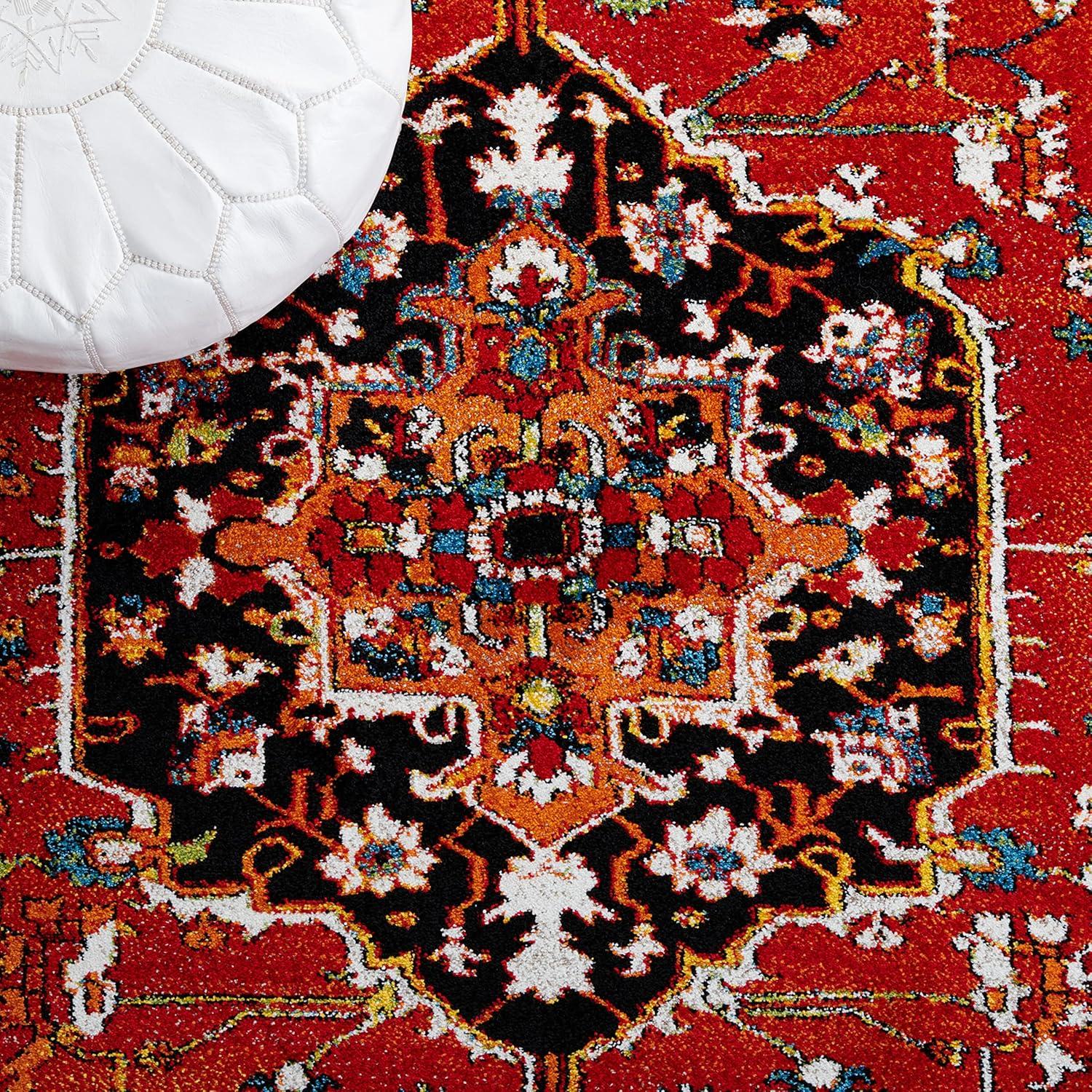 image:imageSAFAVIEH Area Rug 8x10 Vintage Hamadan Collection Large Blue amp Red Traditional Oriental Medallion Design NonShedding amp Easy Cleaning Ideal for Living Room Bedroom Dining Space VTH266MRedBlue
