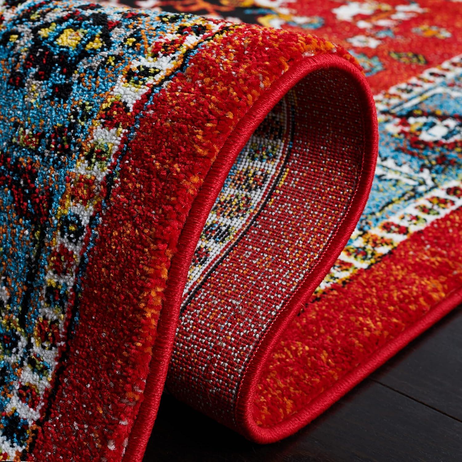image:imageSAFAVIEH Area Rug 8x10 Vintage Hamadan Collection Large Blue amp Red Traditional Oriental Medallion Design NonShedding amp Easy Cleaning Ideal for Living Room Bedroom Dining Space VTH266MRedBlue