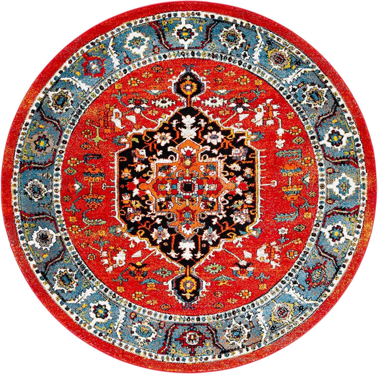 image:imageSAFAVIEH Area Rug 8x10 Vintage Hamadan Collection Large Blue amp Red Traditional Oriental Medallion Design NonShedding amp Easy Cleaning Ideal for Living Room Bedroom Dining Space VTH266MRedBlue
