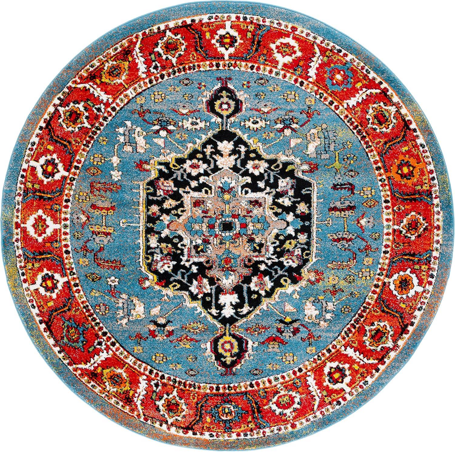 image:imageSAFAVIEH Area Rug 8x10 Vintage Hamadan Collection Large Blue amp Red Traditional Oriental Medallion Design NonShedding amp Easy Cleaning Ideal for Living Room Bedroom Dining Space VTH266MBlueRed