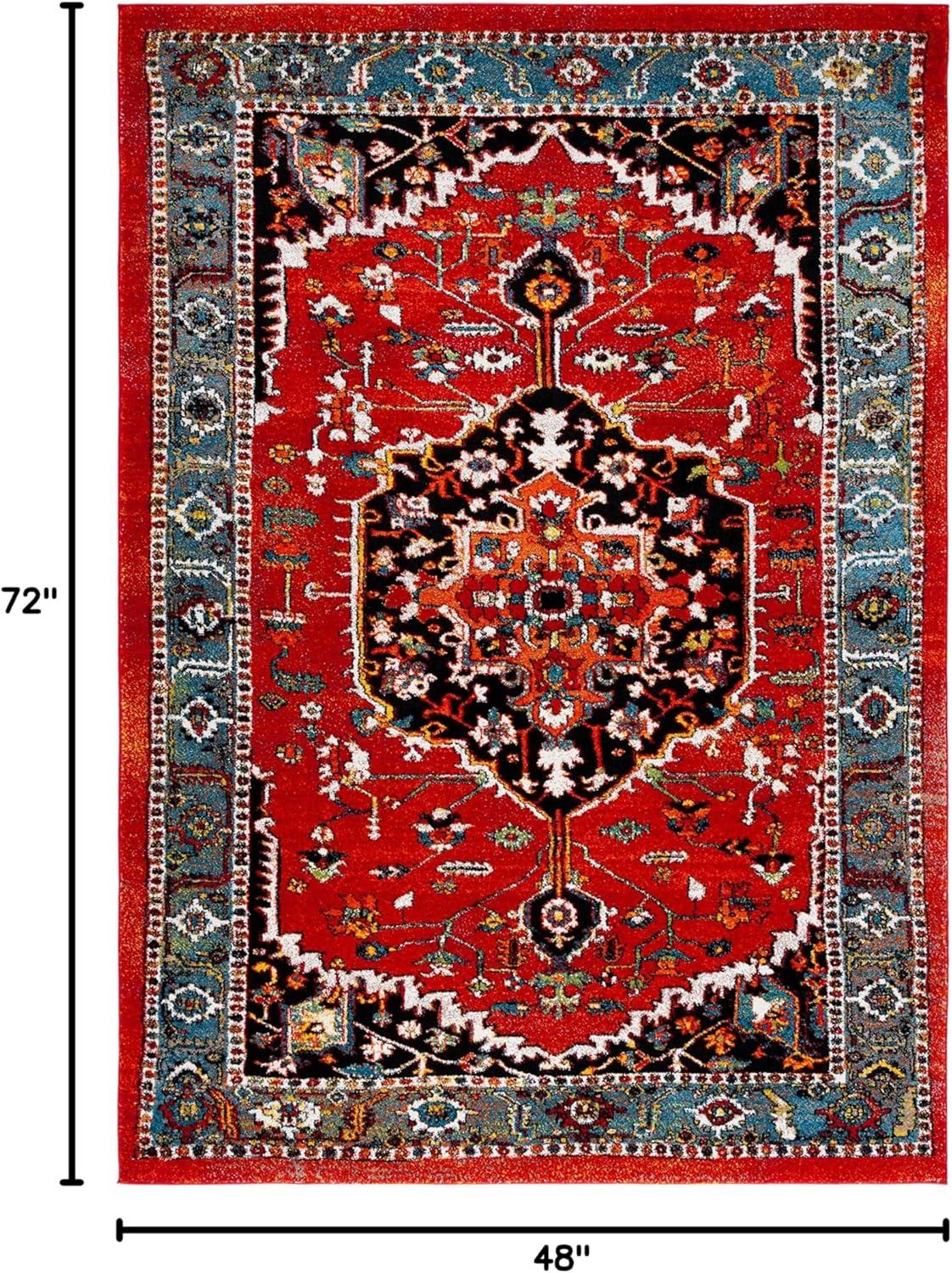 image:imageSAFAVIEH Area Rug 8x10 Vintage Hamadan Collection Large Blue amp Red Traditional Oriental Medallion Design NonShedding amp Easy Cleaning Ideal for Living Room Bedroom Dining Space VTH266MRedBlue