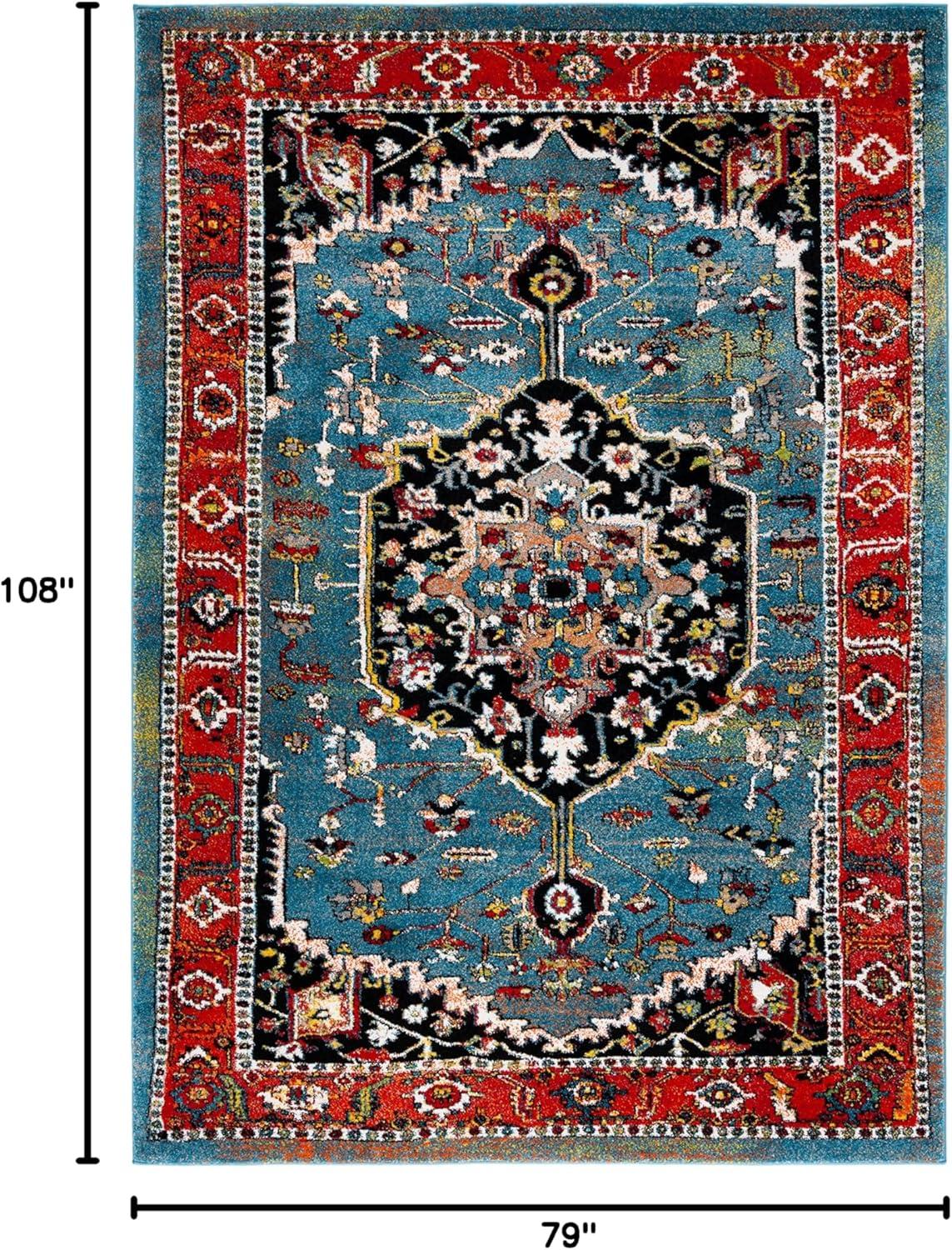 image:imageSAFAVIEH Area Rug 8x10 Vintage Hamadan Collection Large Blue amp Red Traditional Oriental Medallion Design NonShedding amp Easy Cleaning Ideal for Living Room Bedroom Dining Space VTH266MBlueRed