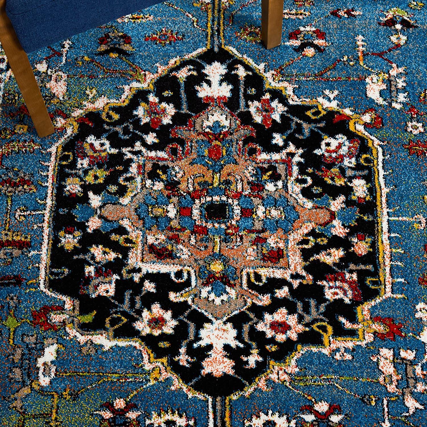 image:imageSAFAVIEH Area Rug 8x10 Vintage Hamadan Collection Large Blue amp Red Traditional Oriental Medallion Design NonShedding amp Easy Cleaning Ideal for Living Room Bedroom Dining Space VTH266MBlueRed