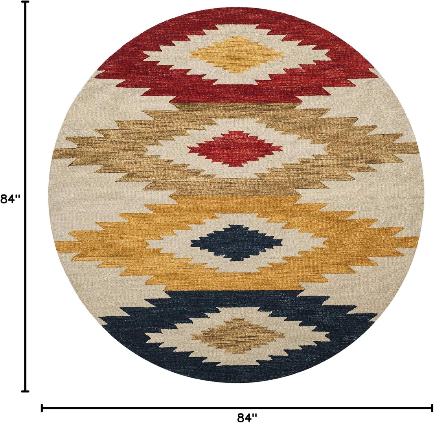 image:imageSAFAVIEH Aspen Collection Accent Rug 4 x 6 Ivory amp Multi Handmade Moroccan Boho Tribal Wool Ideal for High Traffic Areas in Entryway Living Room Bedroom APN704AIvoryMulti