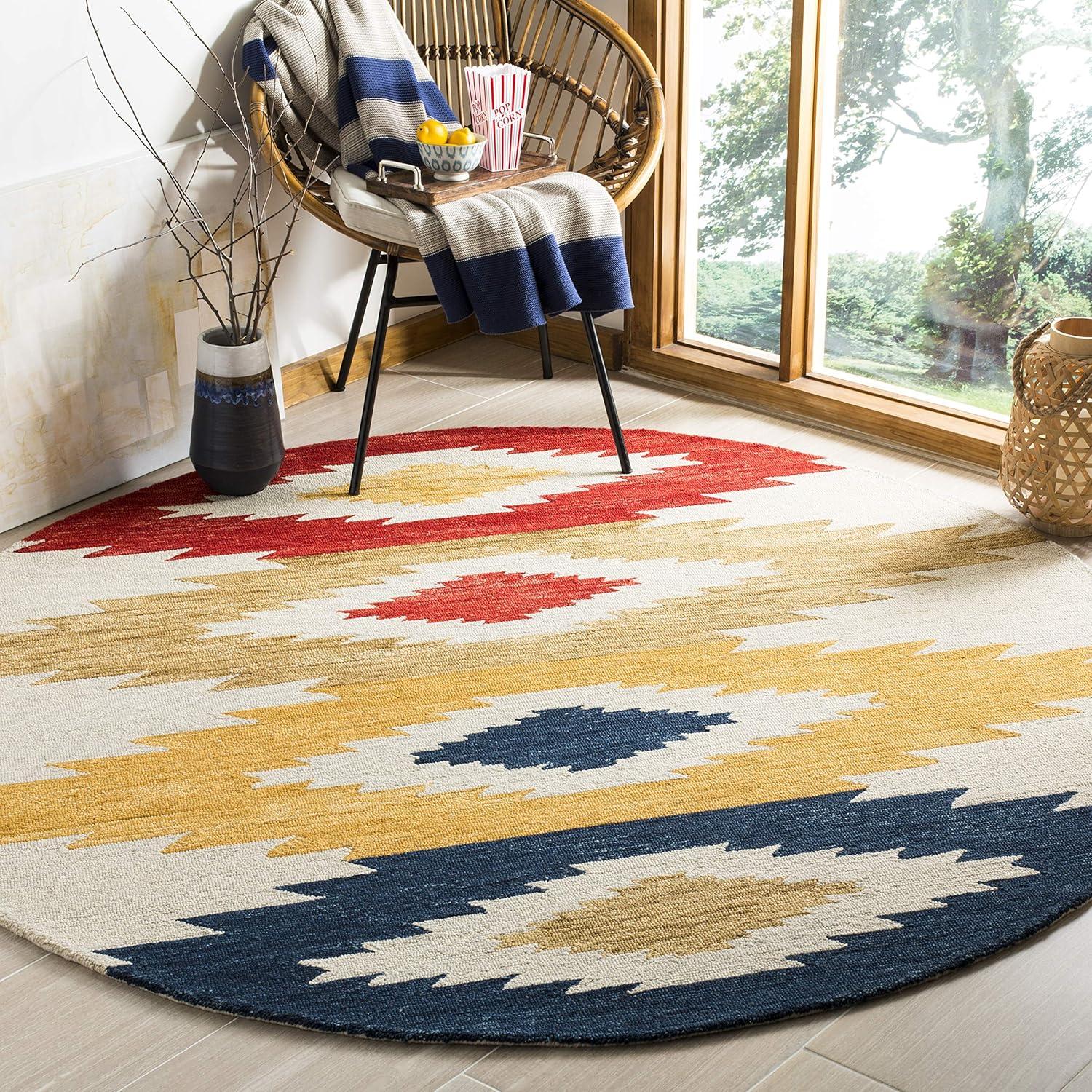 image:imageSAFAVIEH Aspen Collection Accent Rug 4 x 6 Ivory amp Multi Handmade Moroccan Boho Tribal Wool Ideal for High Traffic Areas in Entryway Living Room Bedroom APN704AIvoryMulti