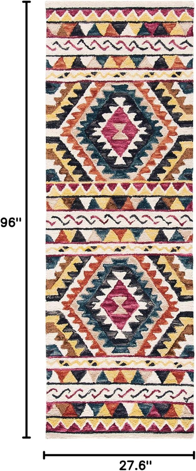 image:imageSAFAVIEH Aspen Collection Area Rug 5 x 8 Rust amp Ivory Handmade Moroccan Boho Tribal Wool Ideal for High Traffic Areas in Living Room Bedroom APN806PRustIvory