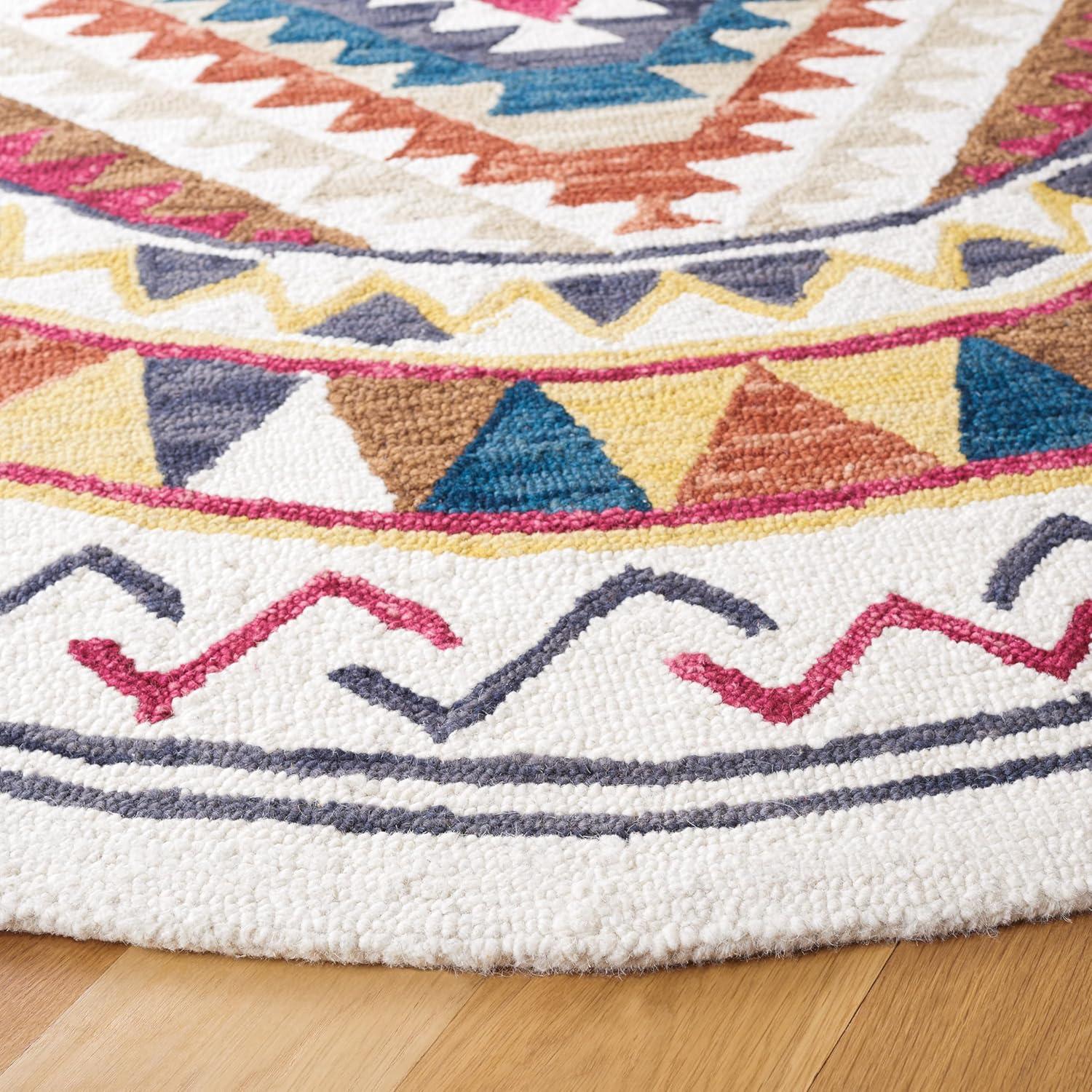 image:imageSAFAVIEH Aspen Collection Area Rug 5 x 8 Rust amp Ivory Handmade Moroccan Boho Tribal Wool Ideal for High Traffic Areas in Living Room Bedroom APN806PRustIvory