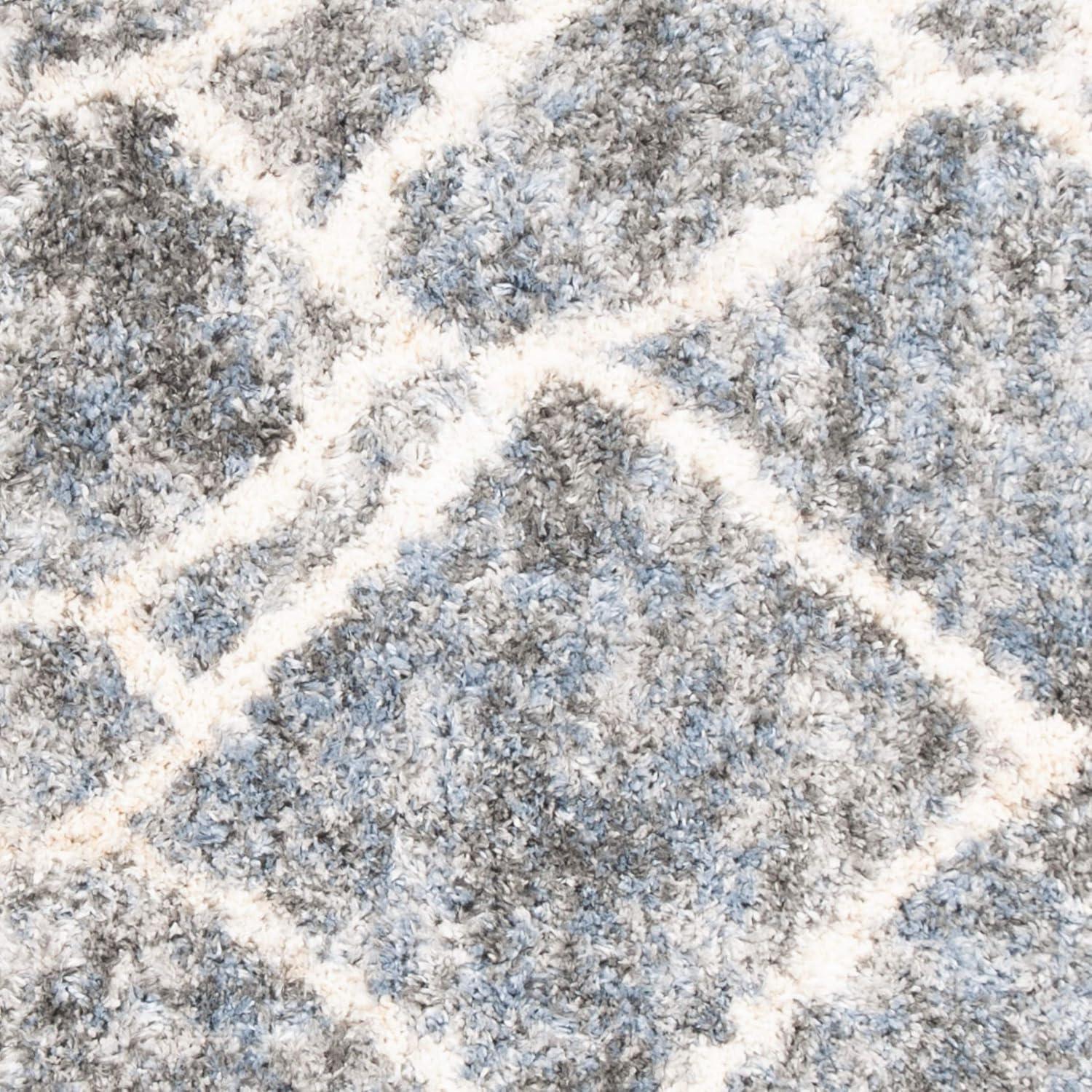 image:imageSAFAVIEH Berber Fringe Shag Collection Area Rug 53 x 76 Grey amp Cream Moroccan Design NonShedding amp Easy Care 12inch Thick Ideal for High Traffic Areas in Living Room Bedroom BFG629FGreyCream