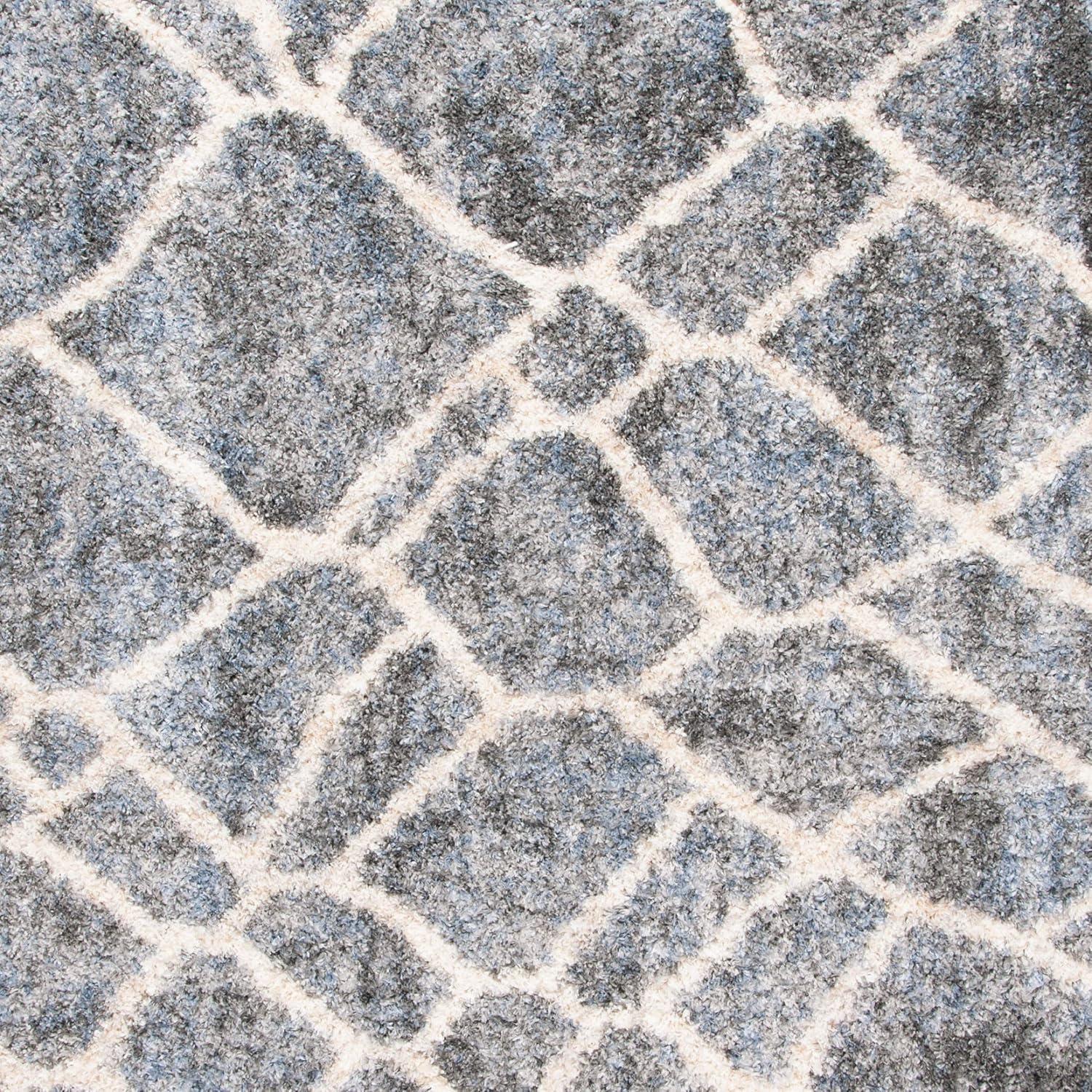image:imageSAFAVIEH Berber Fringe Shag Collection Area Rug 53 x 76 Grey amp Cream Moroccan Design NonShedding amp Easy Care 12inch Thick Ideal for High Traffic Areas in Living Room Bedroom BFG629FGreyCream