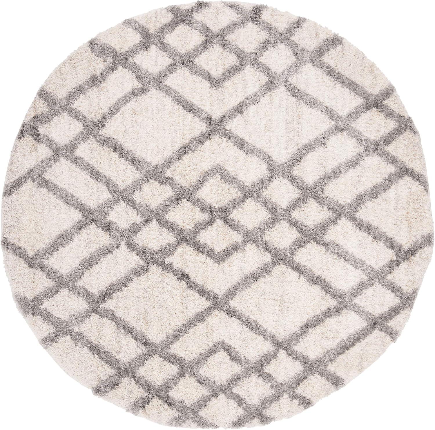 image:imageSAFAVIEH Berber Shag Collection 5 x 7 CreamGrey BER214A Moroccan NonShedding Living Room Bedroom Dining Room Entryway Plush 12inch Thick Area RugCreamGrey
