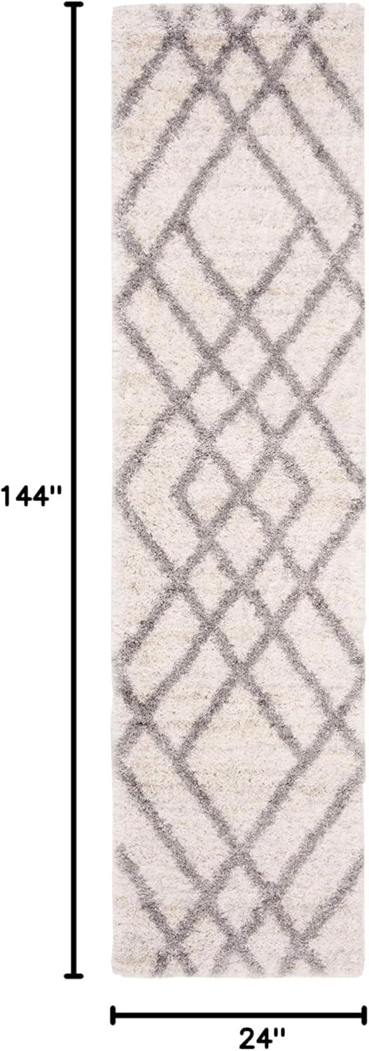 image:imageSAFAVIEH Berber Shag Collection 5 x 7 CreamGrey BER214A Moroccan NonShedding Living Room Bedroom Dining Room Entryway Plush 12inch Thick Area RugCreamGrey