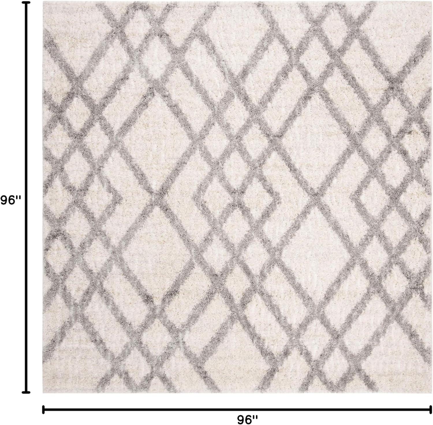 image:imageSAFAVIEH Berber Shag Collection 5 x 7 CreamGrey BER214A Moroccan NonShedding Living Room Bedroom Dining Room Entryway Plush 12inch Thick Area RugCreamGrey