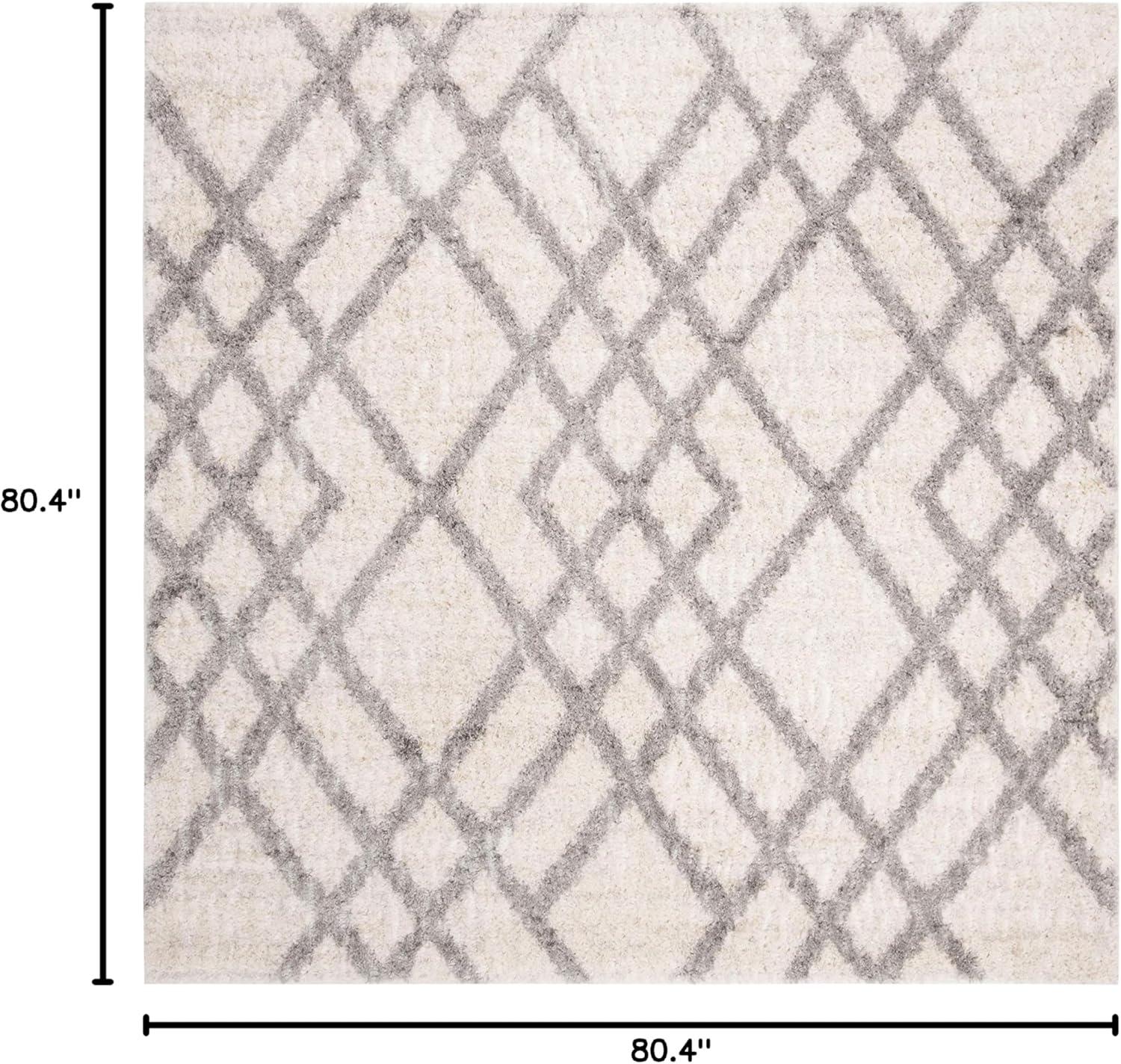 image:imageSAFAVIEH Berber Shag Collection 5 x 7 CreamGrey BER214A Moroccan NonShedding Living Room Bedroom Dining Room Entryway Plush 12inch Thick Area RugCreamGrey