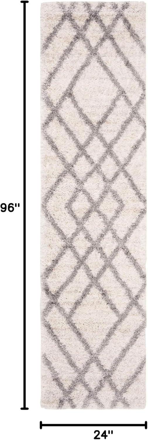 image:imageSAFAVIEH Berber Shag Collection 5 x 7 CreamGrey BER214A Moroccan NonShedding Living Room Bedroom Dining Room Entryway Plush 12inch Thick Area RugCreamGrey