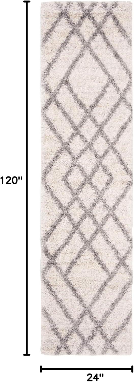 image:imageSAFAVIEH Berber Shag Collection 5 x 7 CreamGrey BER214A Moroccan NonShedding Living Room Bedroom Dining Room Entryway Plush 12inch Thick Area RugCreamGrey