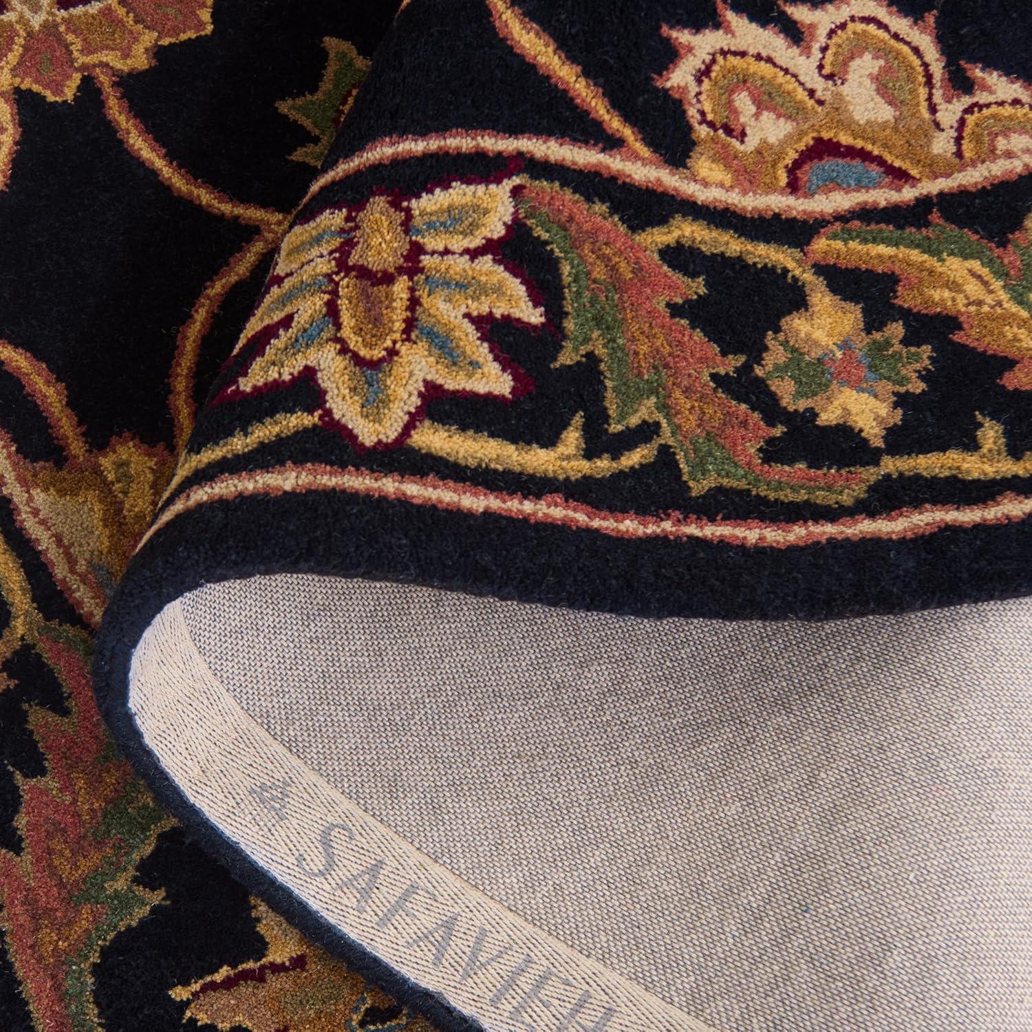 image:imageSAFAVIEH Heritage Collection 5 x 8 Black HG314A Handmade Traditional Oriental Premium Wool Area RugBlack