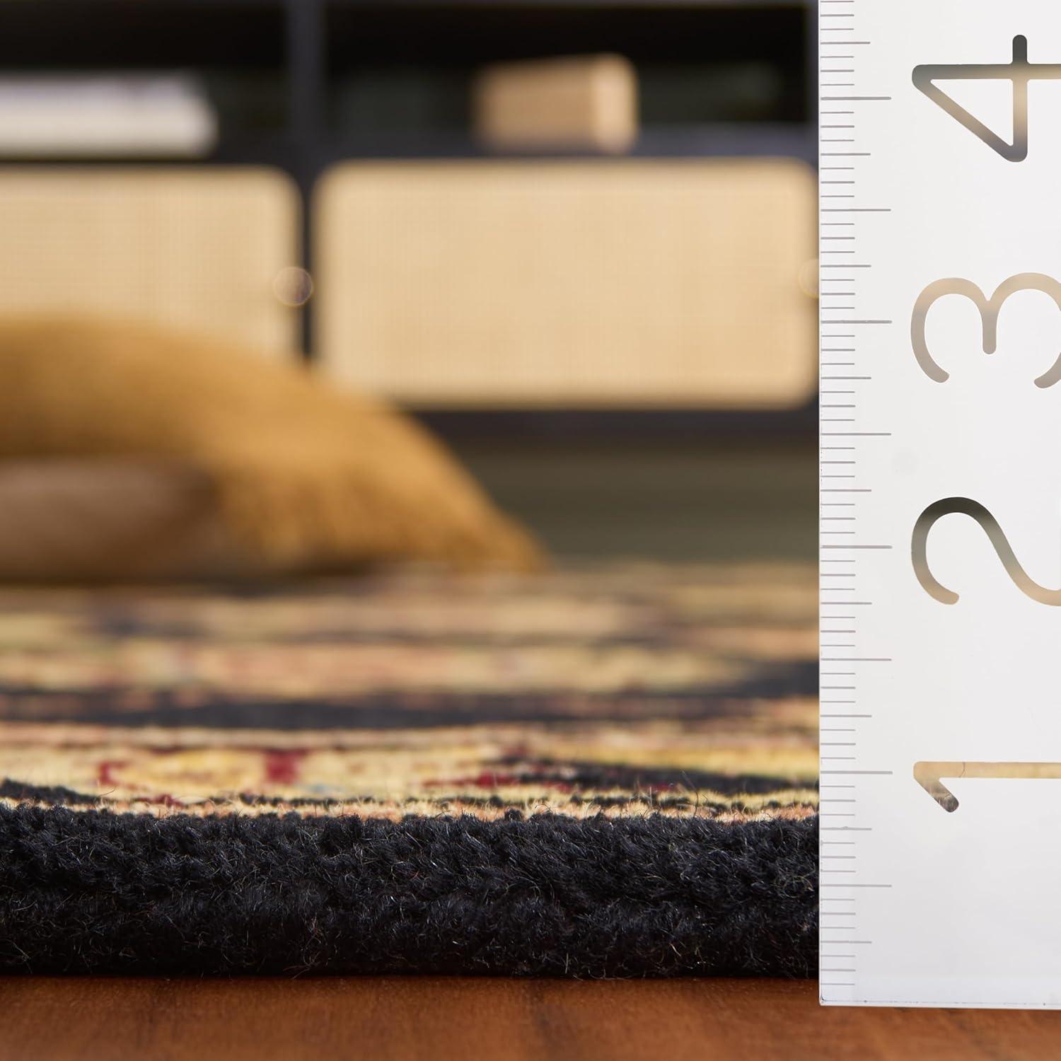 image:imageSAFAVIEH Heritage Collection 5 x 8 Black HG314A Handmade Traditional Oriental Premium Wool Area RugBlack