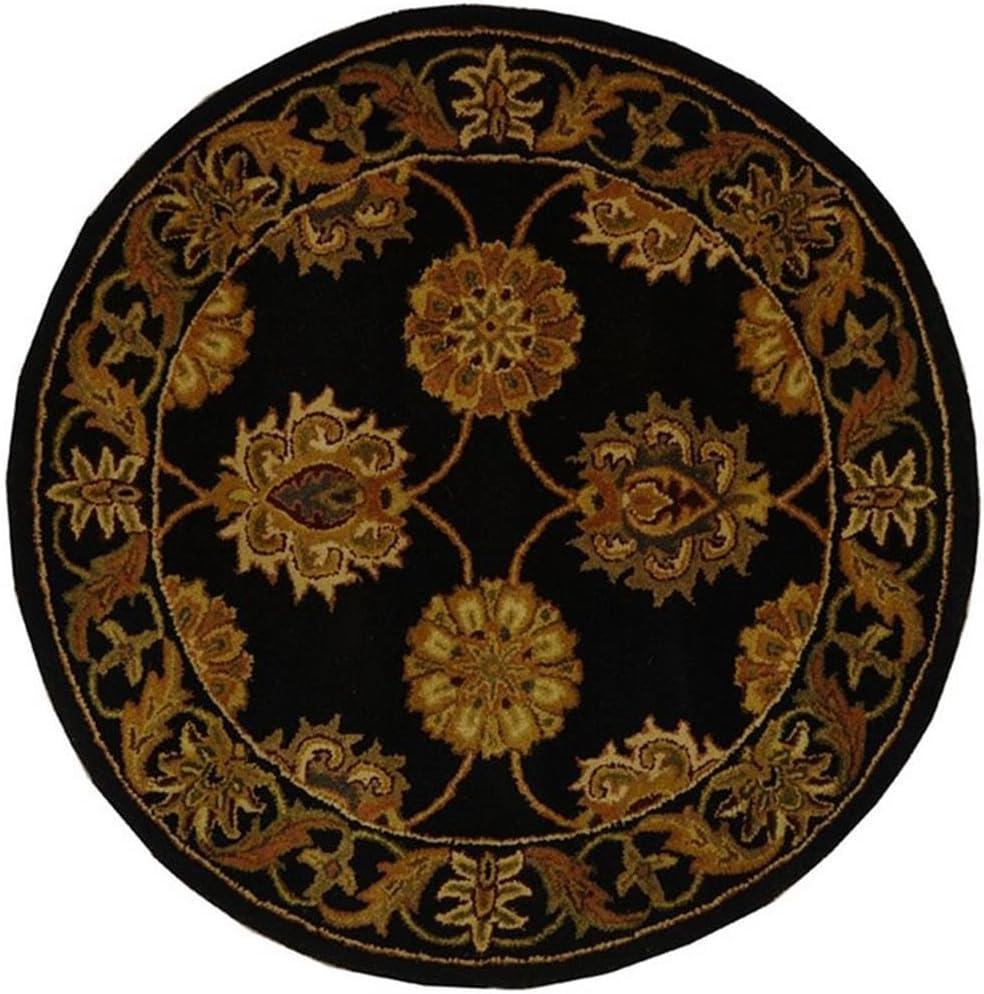 image:imageSAFAVIEH Heritage Collection 5 x 8 Black HG314A Handmade Traditional Oriental Premium Wool Area RugBlack