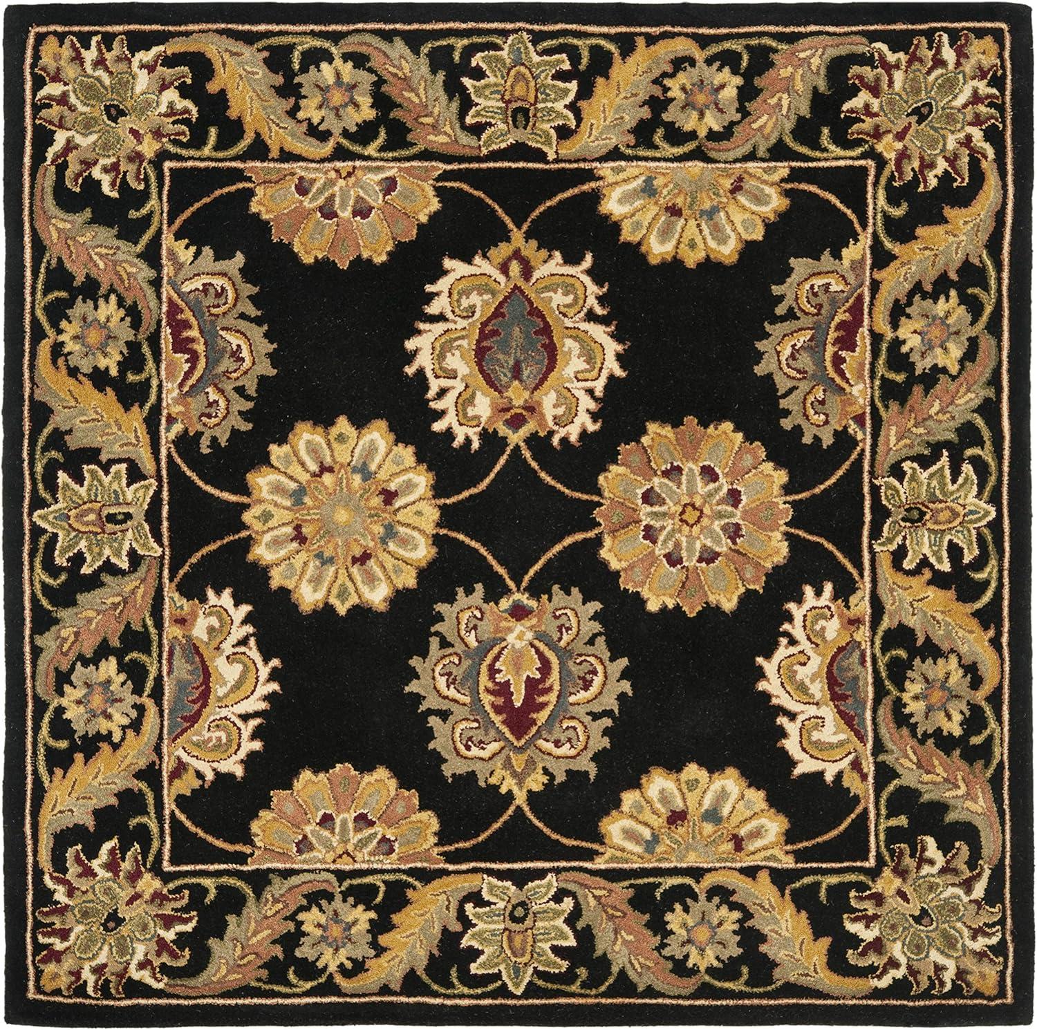 image:imageSAFAVIEH Heritage Collection 5 x 8 Black HG314A Handmade Traditional Oriental Premium Wool Area RugBlack