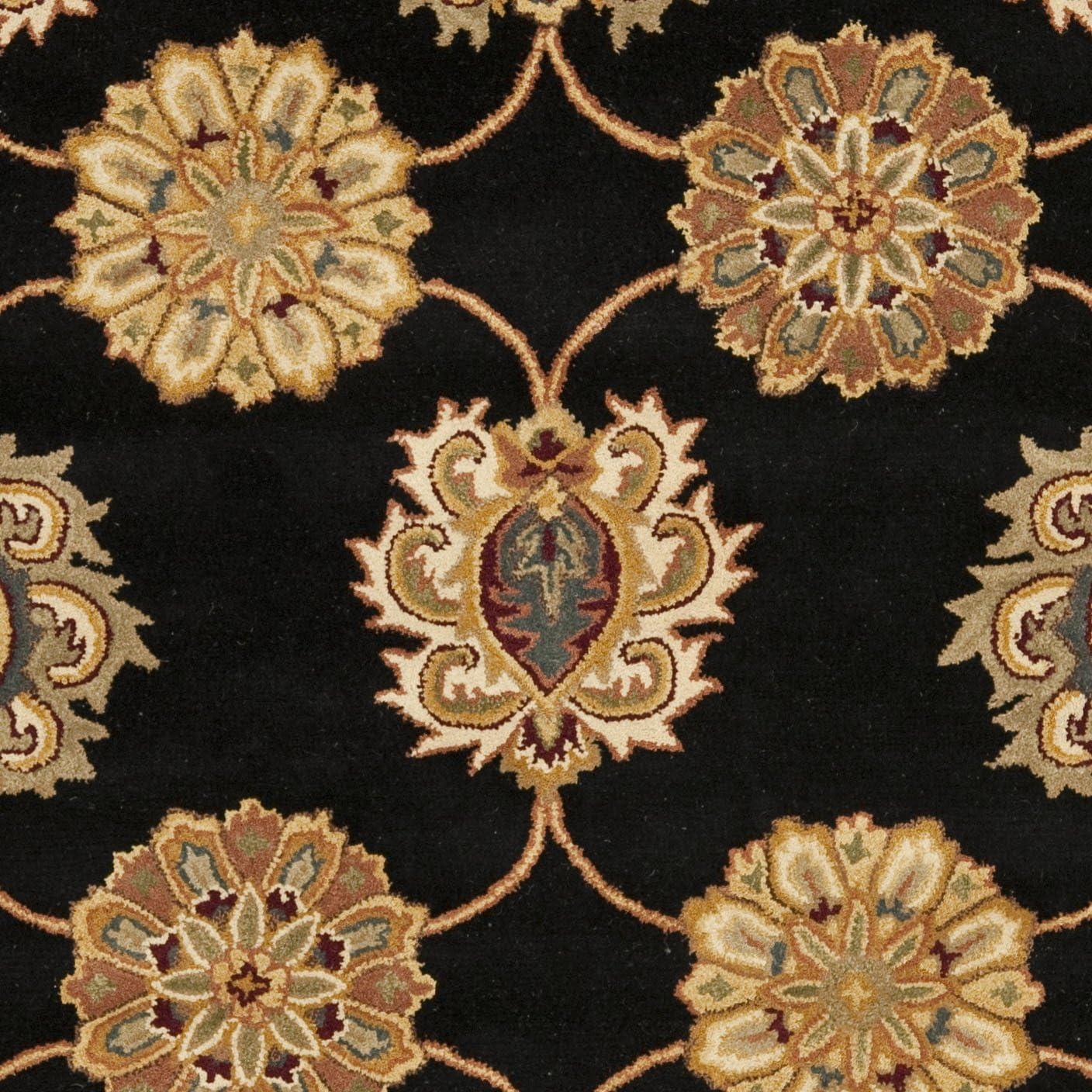 image:imageSAFAVIEH Heritage Collection 5 x 8 Black HG314A Handmade Traditional Oriental Premium Wool Area RugBlack