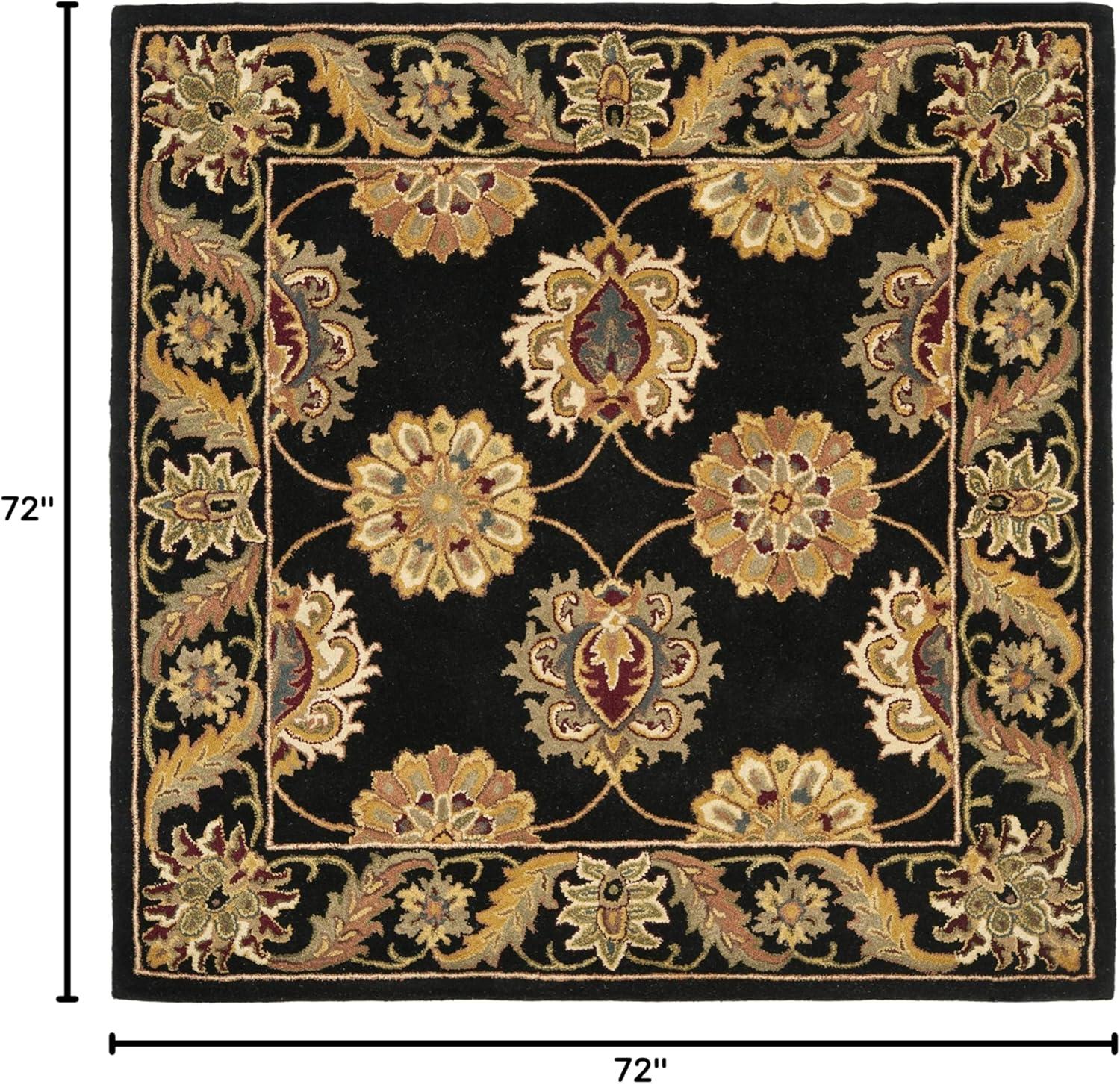 image:imageSAFAVIEH Heritage Collection 5 x 8 Black HG314A Handmade Traditional Oriental Premium Wool Area RugBlack