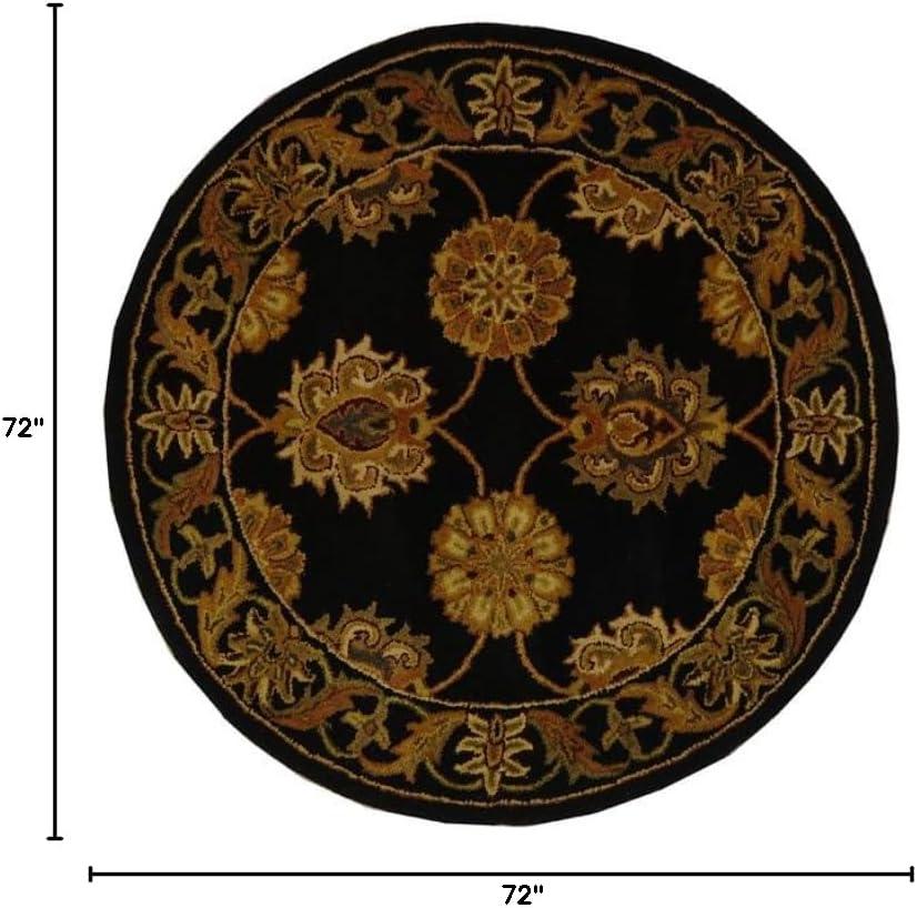 image:imageSAFAVIEH Heritage Collection 5 x 8 Black HG314A Handmade Traditional Oriental Premium Wool Area RugBlack