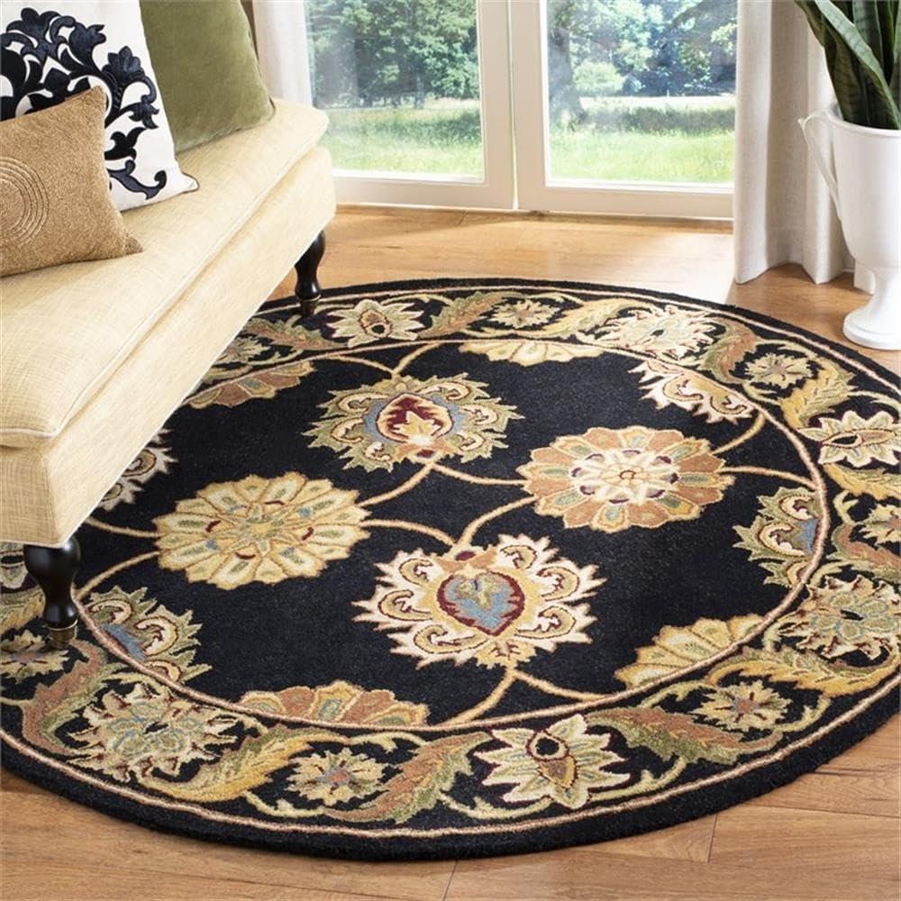 image:imageSAFAVIEH Heritage Collection 5 x 8 Black HG314A Handmade Traditional Oriental Premium Wool Area RugBlack